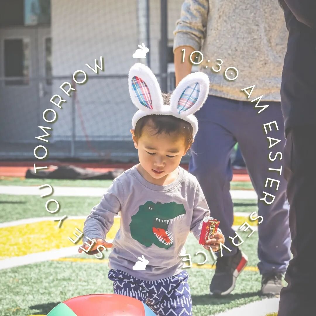 See you tomorrow at Fremont Highschool in Oakland for our Easter service. We're excited to celebrate Christ's Resurrection with family and friends. 

Service at 10:30am with food and fun to follow.