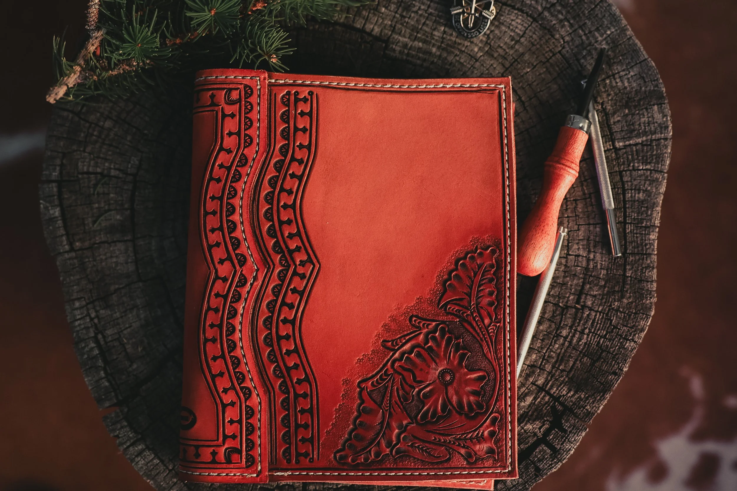 Custom Western Leather Notebook