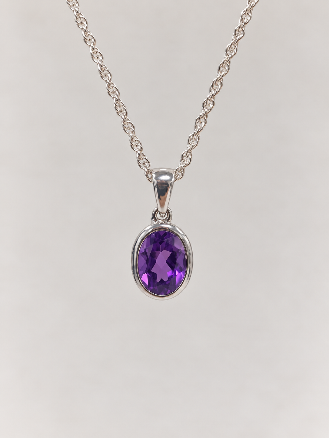 Sterling Silver Amethyst Necklace