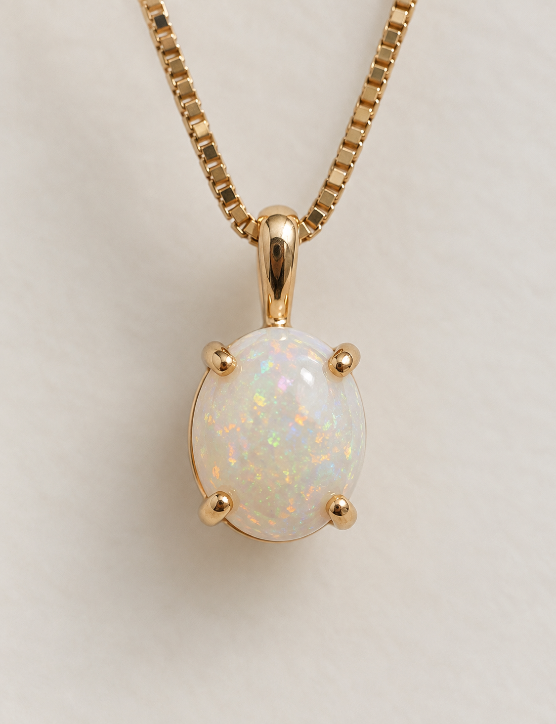 14K Yellow Gold Opal Pendant