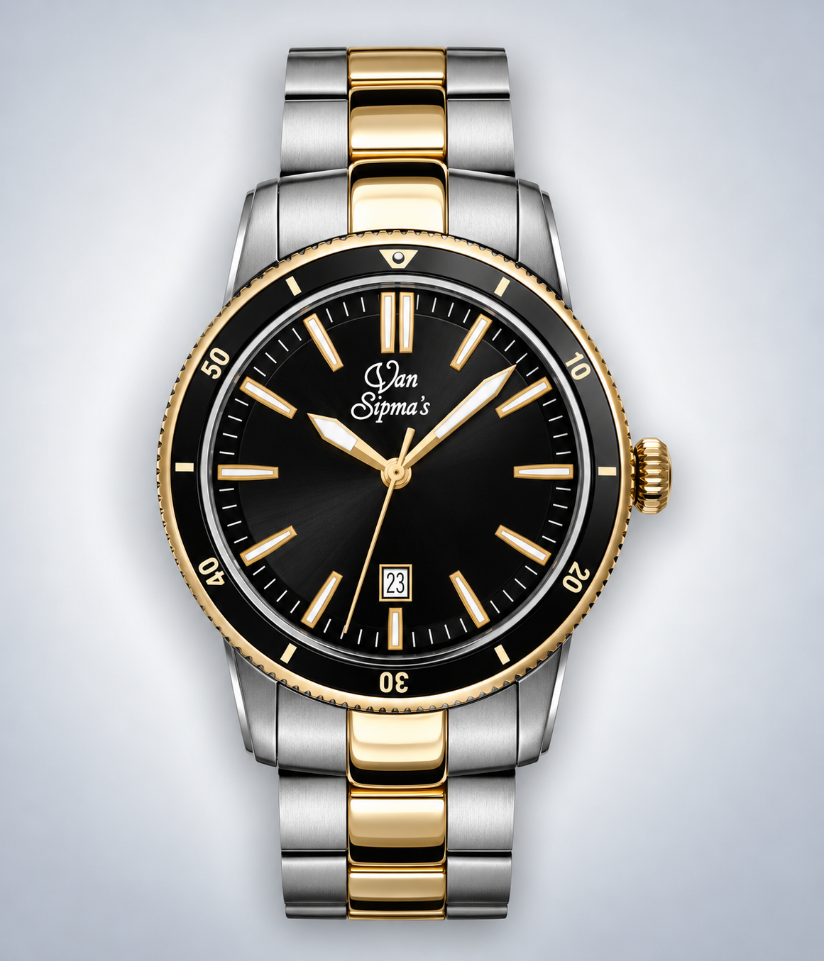 Black Dial Two-Tone Bracelet