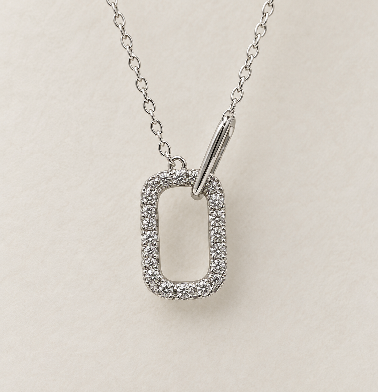 Sterling Silver Interlocking Necklace
