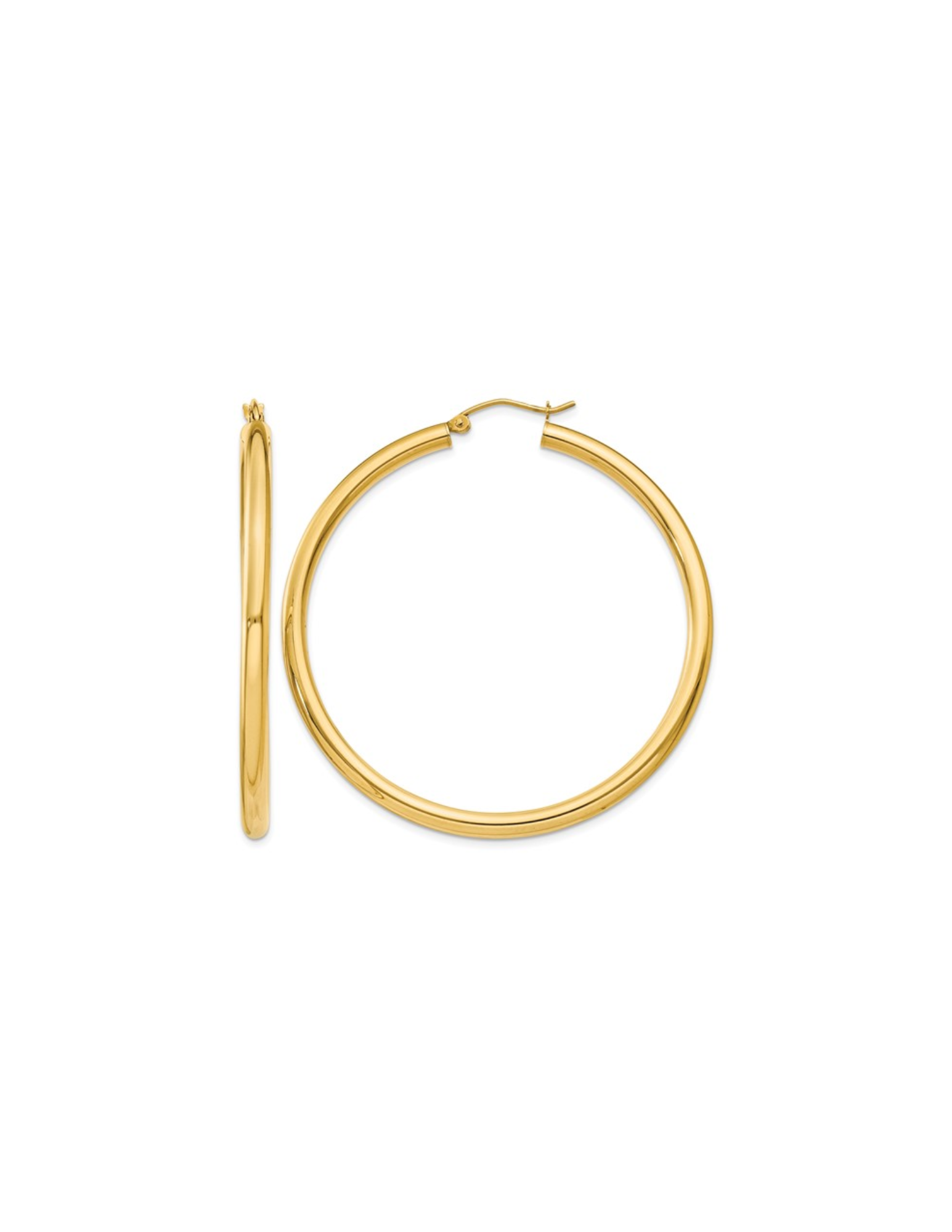 10K Yellow Gold Large Hoops