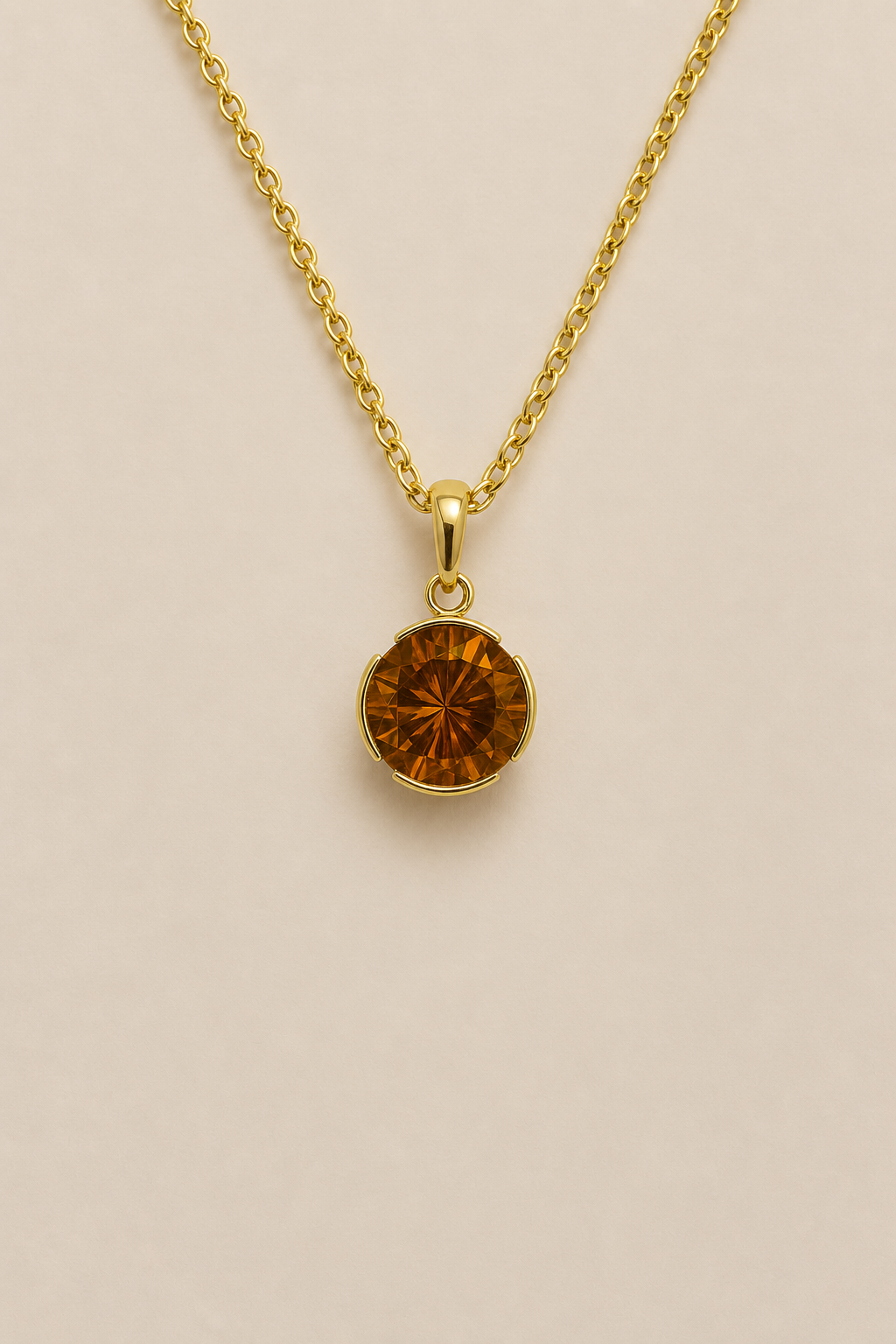 14K Yellow Gold Citrine Pendant