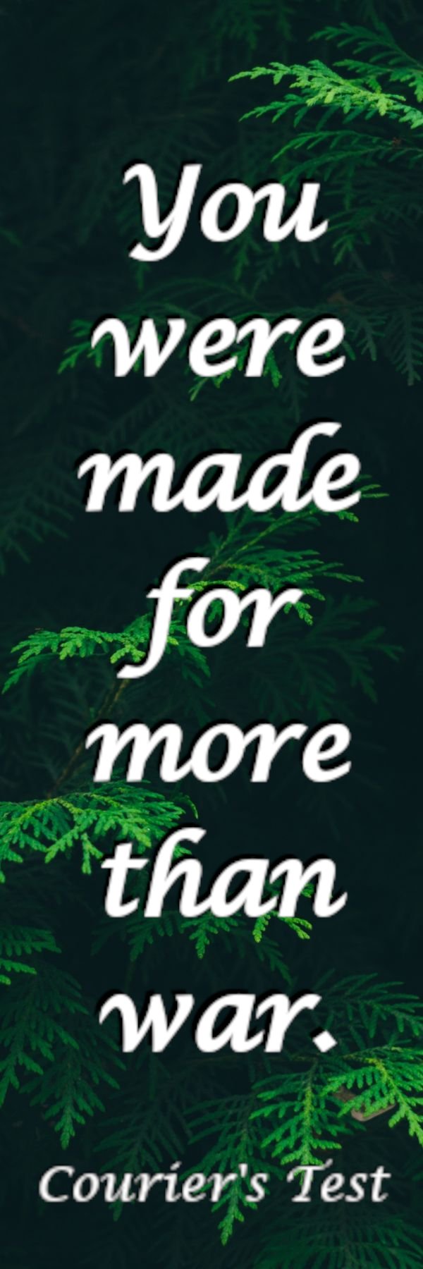 Bookmark for newsletter subscribers. Courier's Test Quote