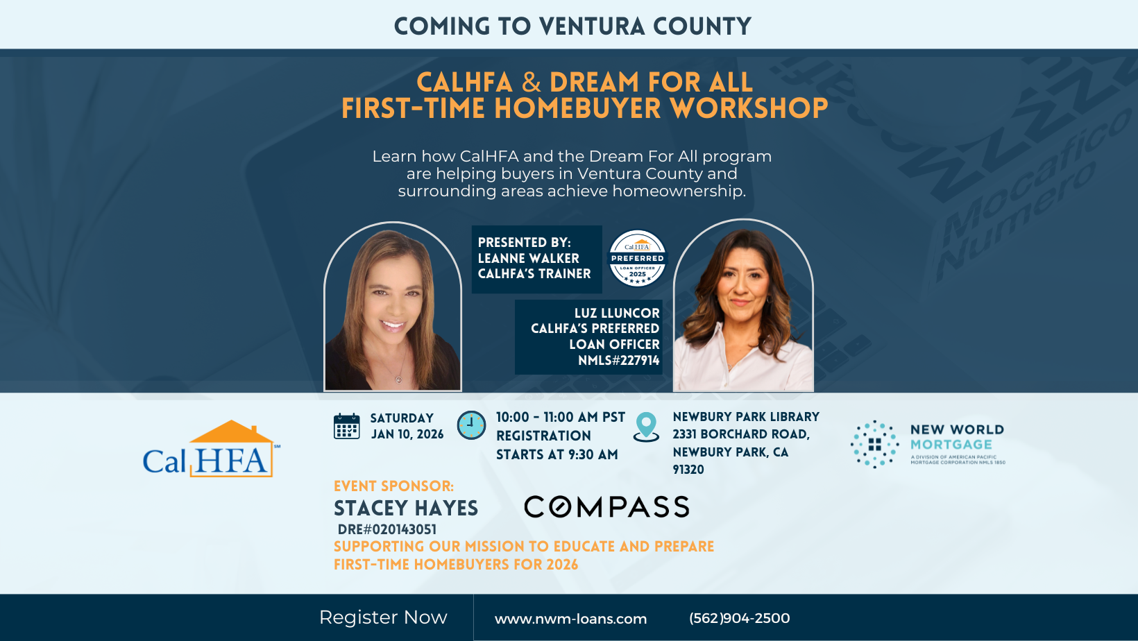 CALHFA & DREAM FOR ALL FIRST-TIME HOMEBUYER WORKSHOP