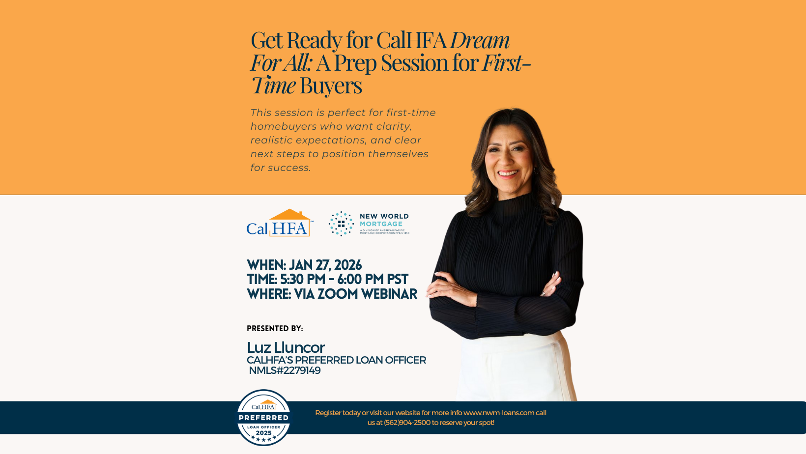 Get Ready for CalHFA Dream For All: A Prep Session for First-Time Buyers
