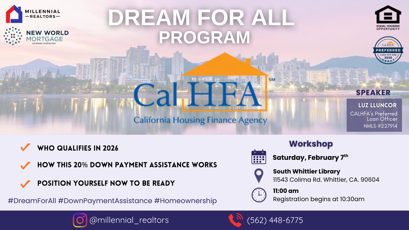 In- Person Event: Dream For All Program Workshop (CalHFA)