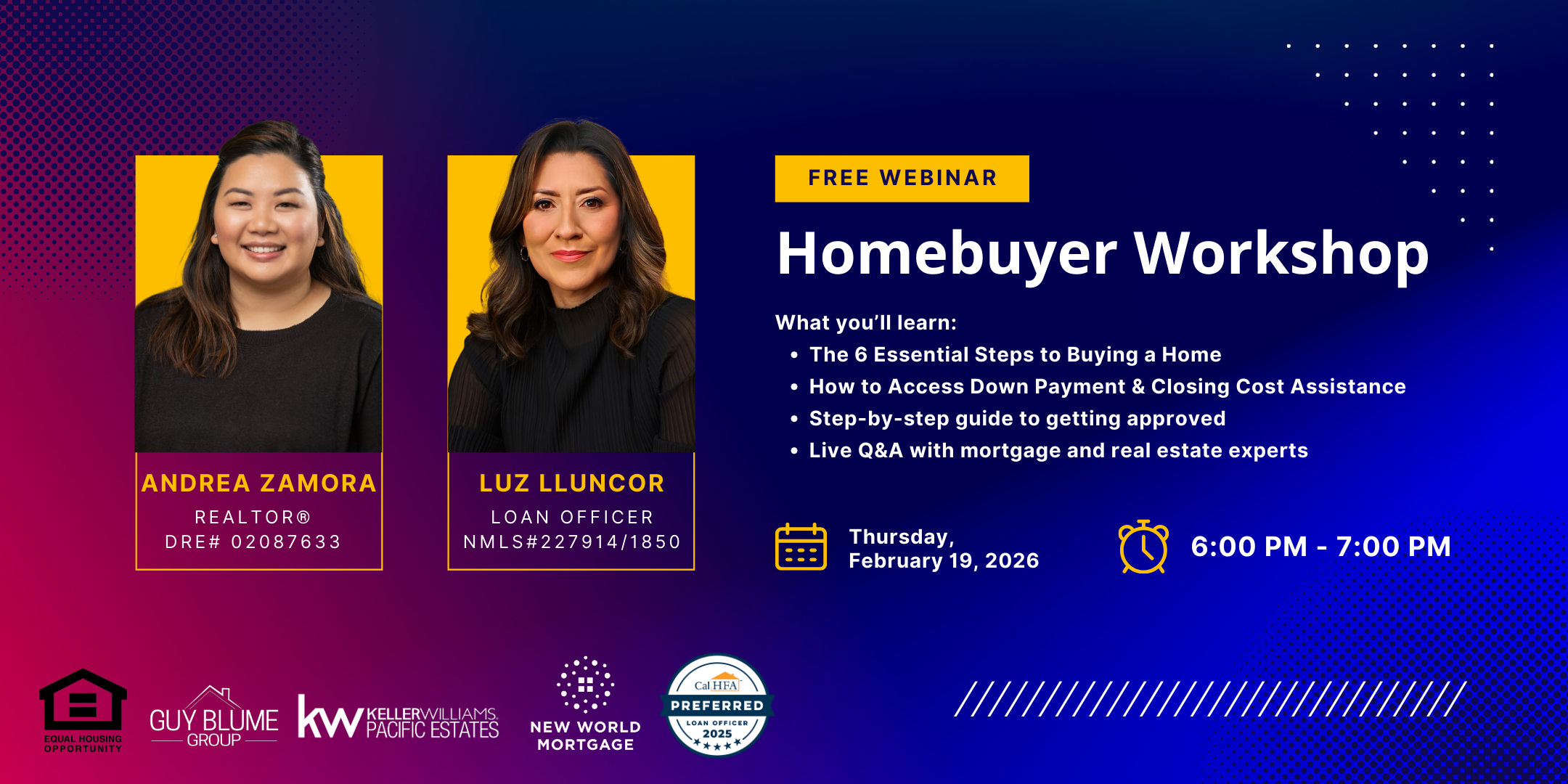 Free Homebuyer Workshop: The 6 Essential Steps to Buying a Home