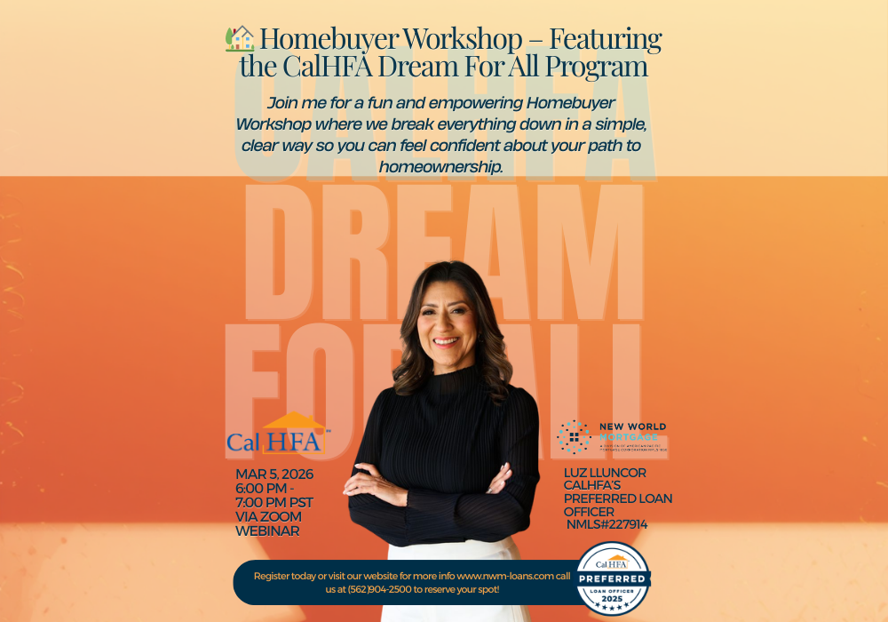 Homebuyer Workshop – Featuring the CalHFA Dream For All Program