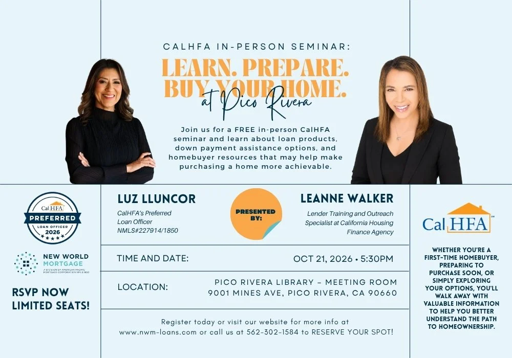 CalHFA In-Person Seminar: Learn. Prepare. Buy Your Home.
