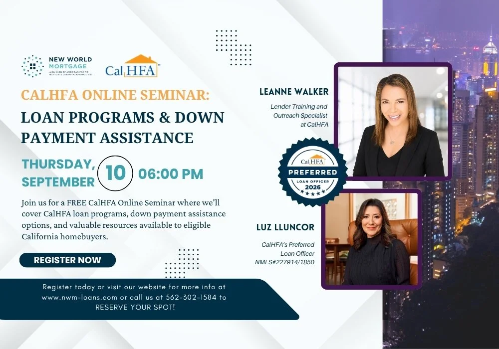 CalHFA Online Seminar: Loan Programs & Down Payment Assistance