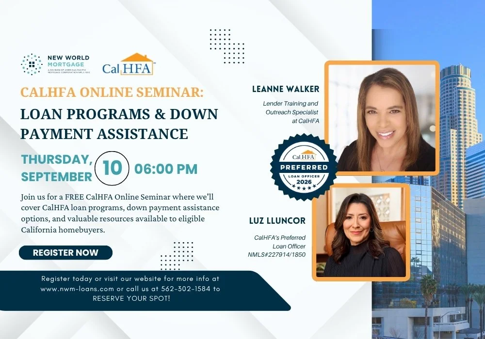 CalHFA Online Seminar: Loan Programs & Down Payment Assistance