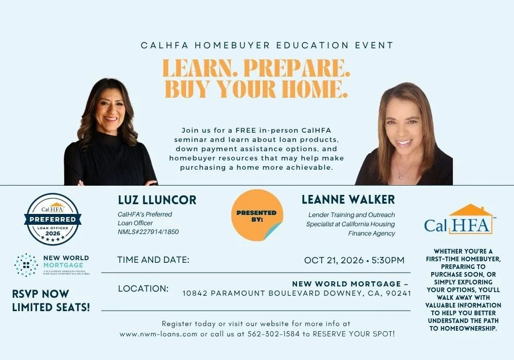 In Person: CalHFA Homebuyer Education Event: Learn. Prepare. Buy Your Home.