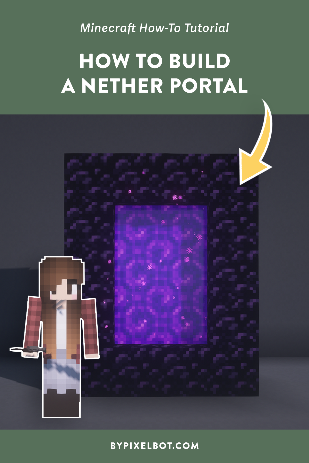 How to Make a Nether Portal in Minecraft (with Pictures) - wikiHow