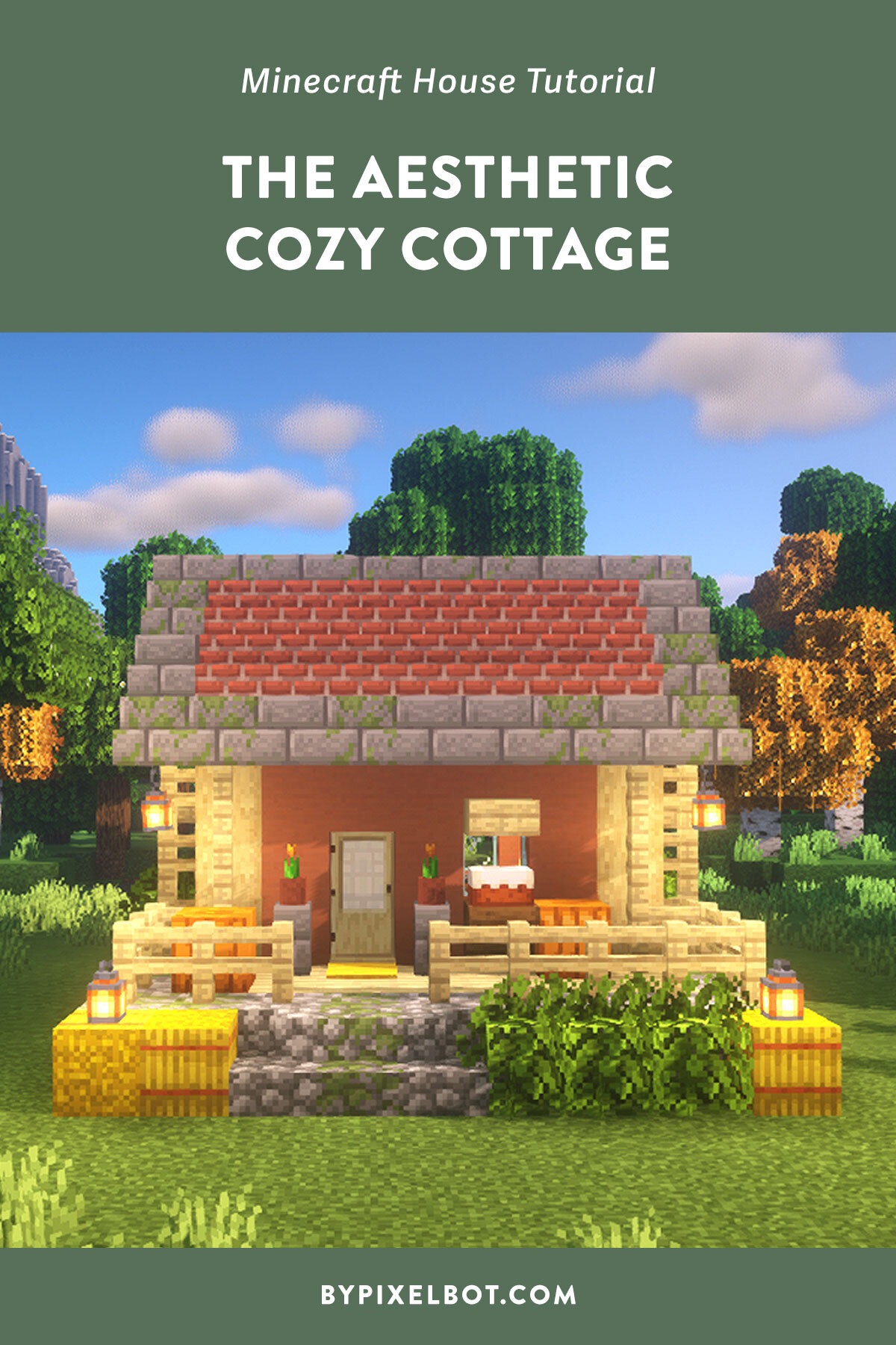 Basic Minecraft Survival House  Easy minecraft houses, Minecraft houses,  Minecraft cottage