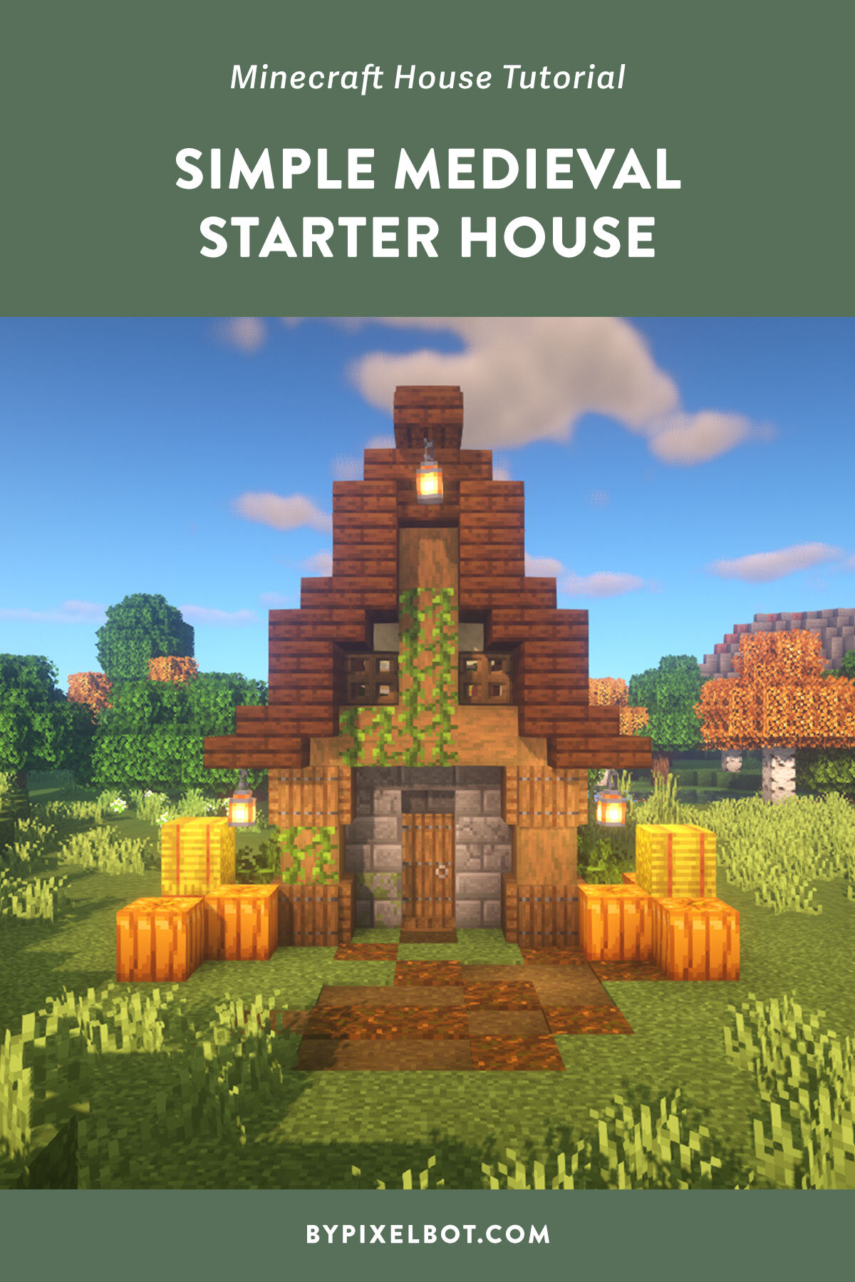 Minecraft  How to Make a Small Medieval Mansion 