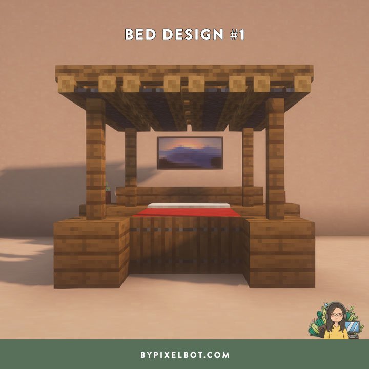 minecraft bed design ideas double bed 1