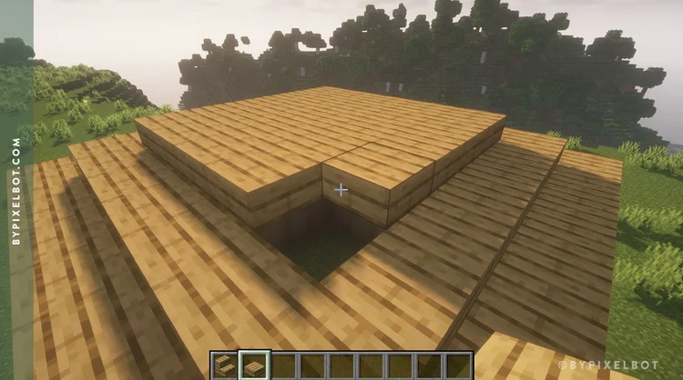 How to Build Basic Oak Starter House in Minecraft — ByPixelbot