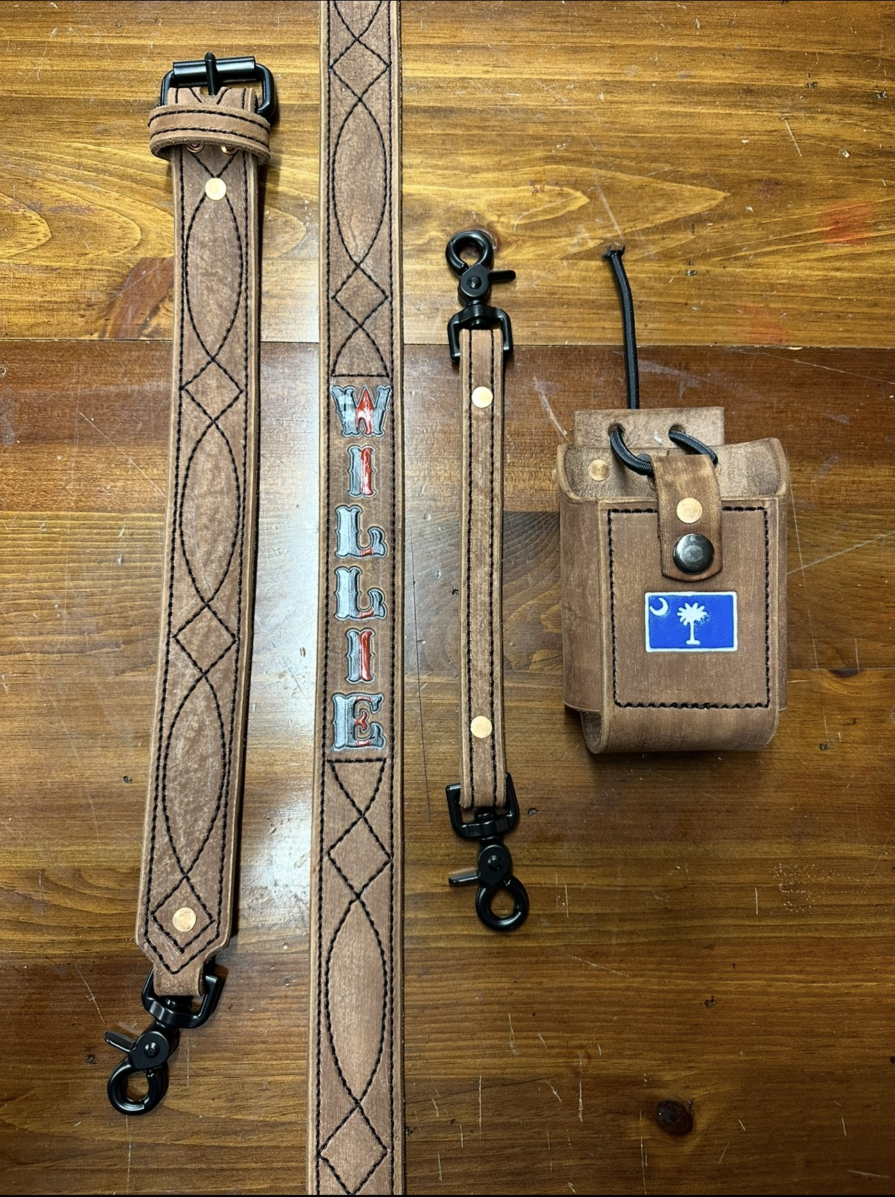 Western Stitched Radio Strap