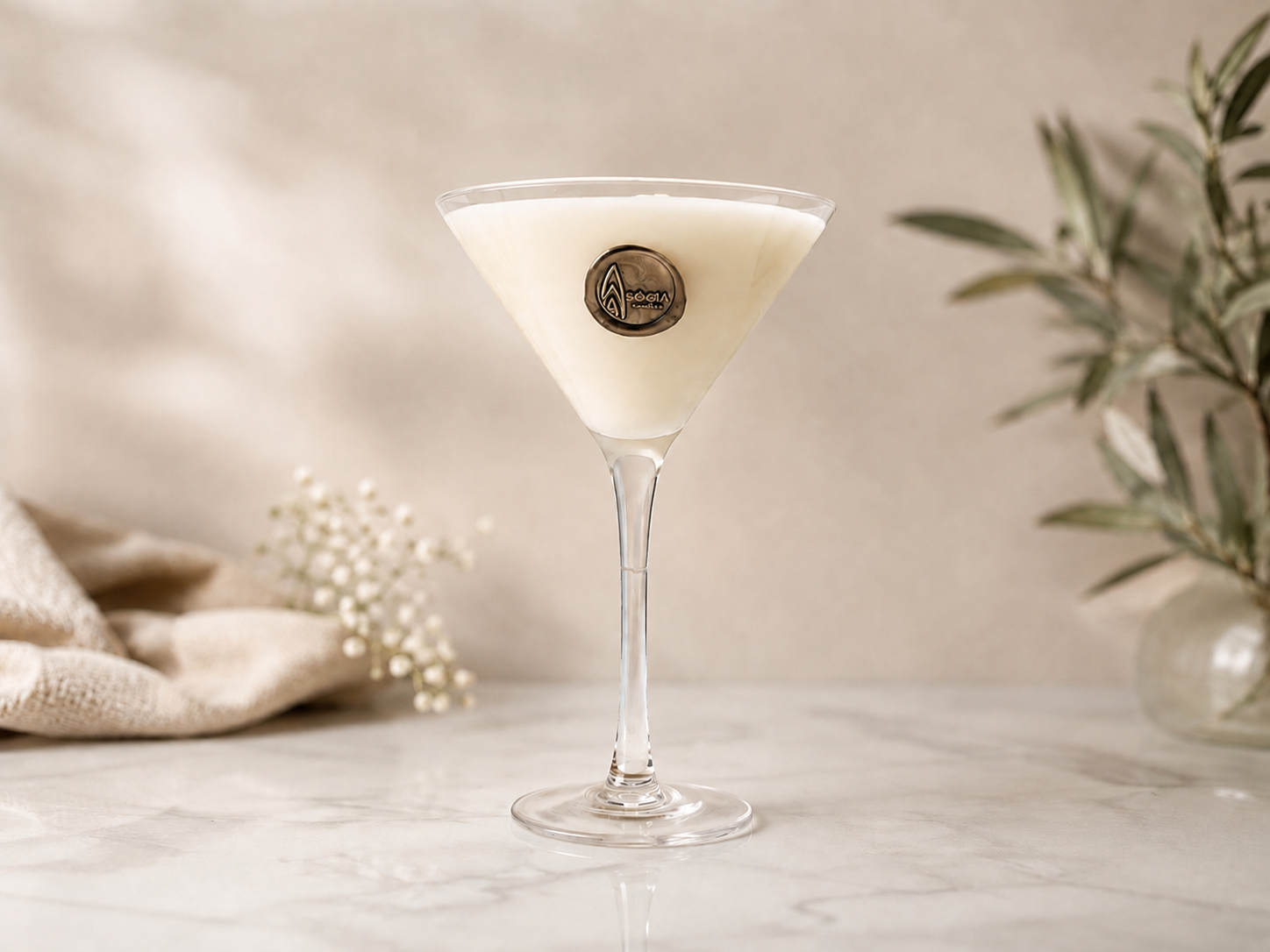 Martini Glass Soy Candle