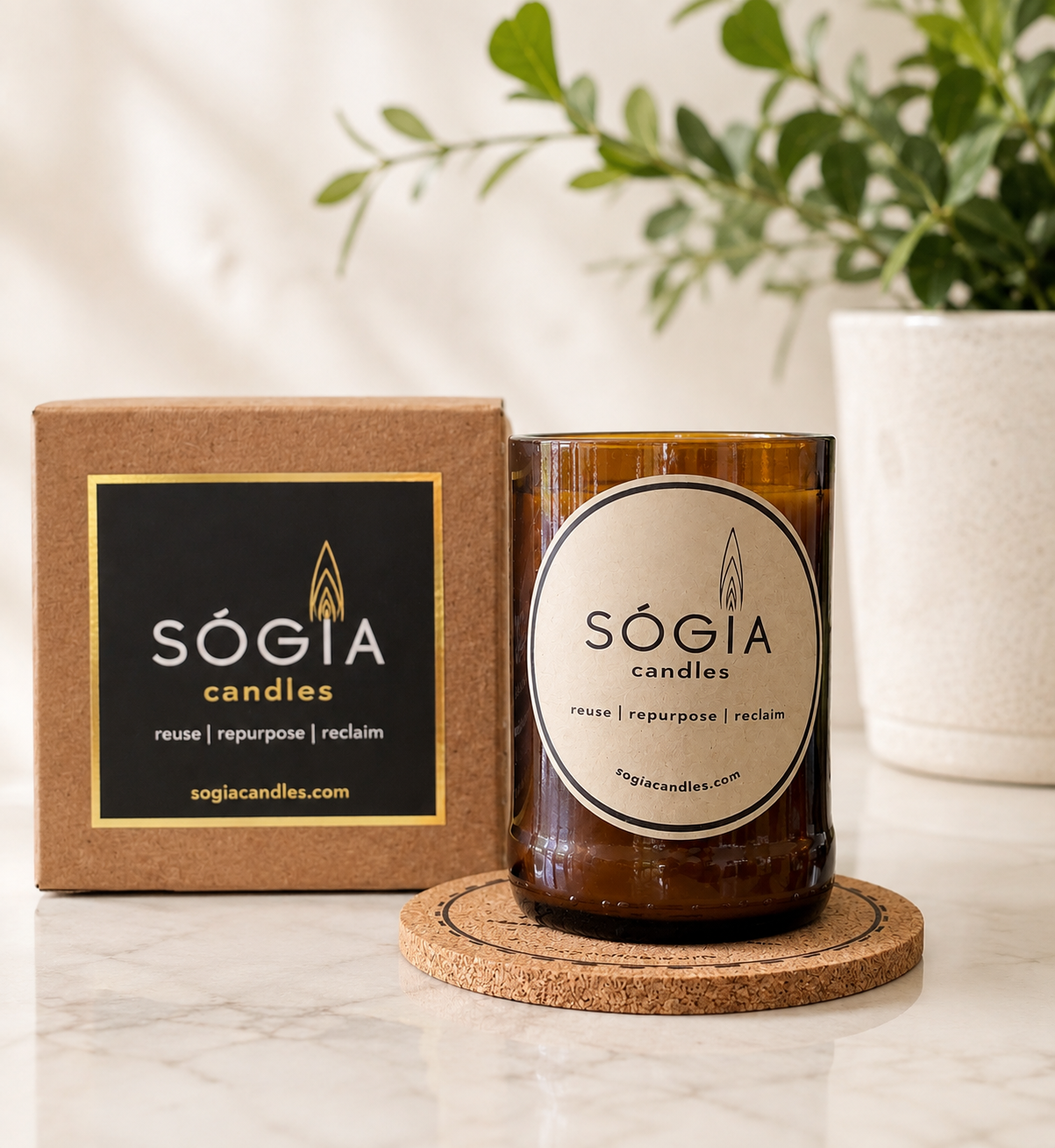Hypoallergenic Pure Soy Beer Bottle Candle - Unscented