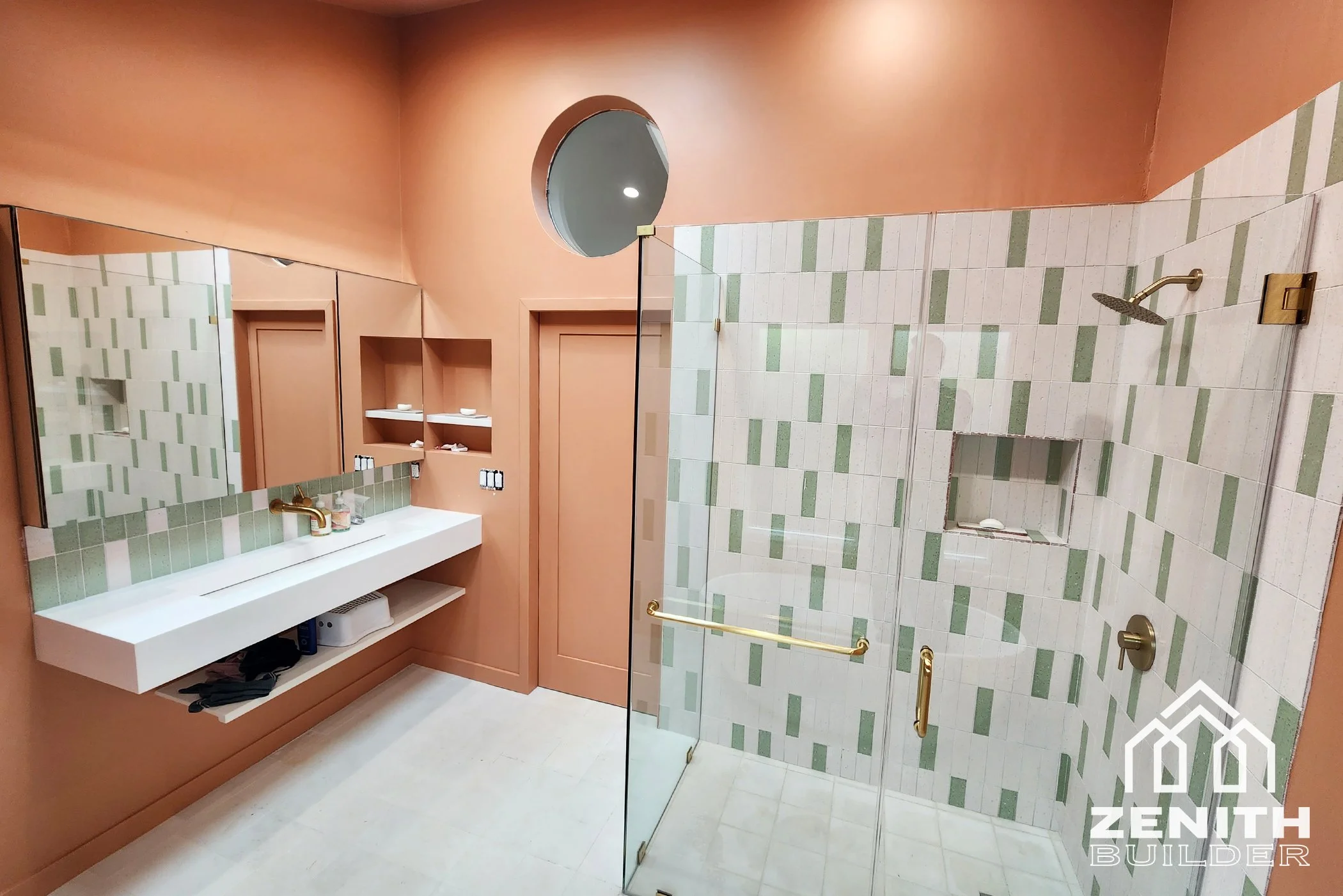 Earthy Adobe-style Bathroom