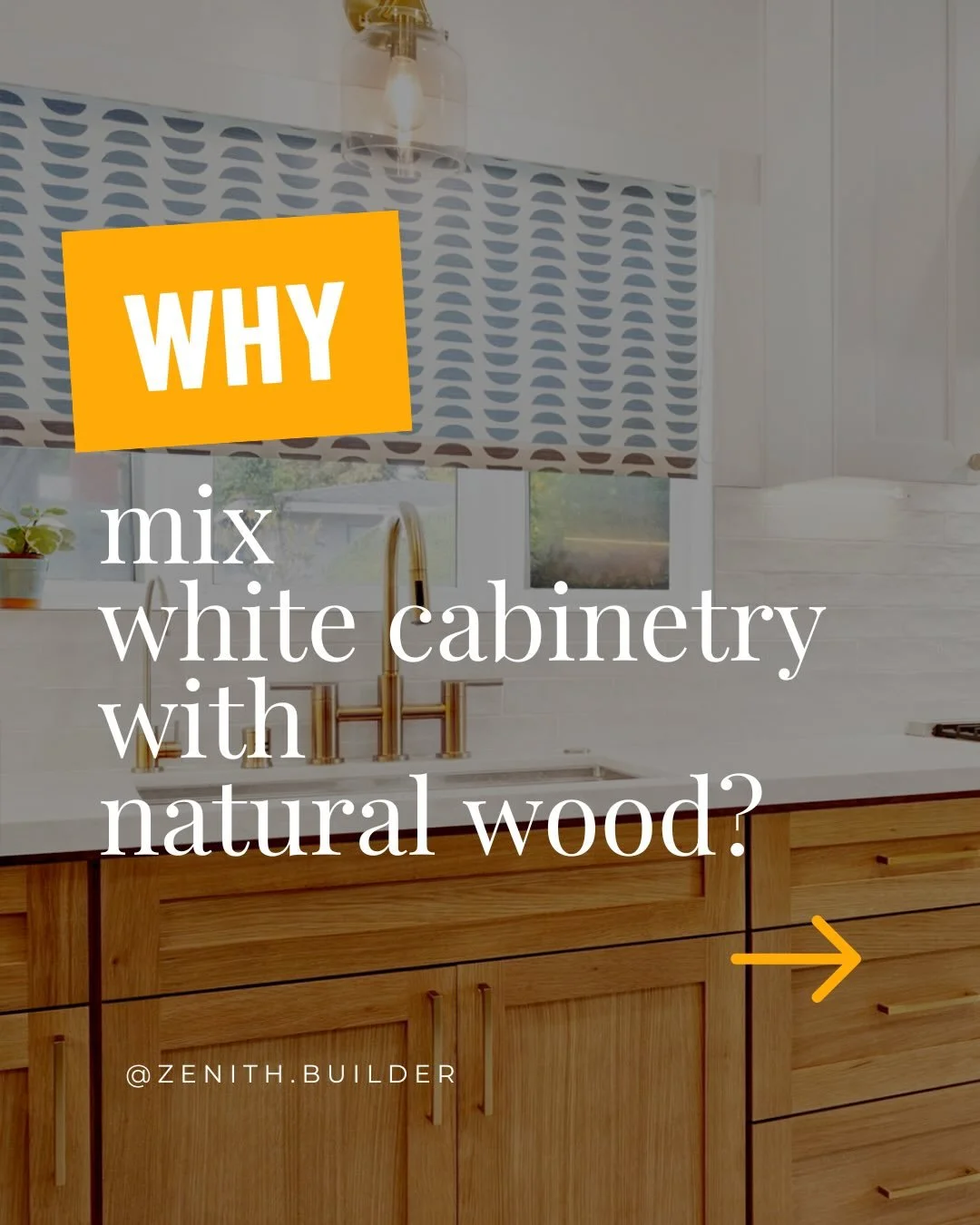 Why mix white cabinetry with natural wood?

✔️ Keeps the space bright
✔️ Adds warmth without feeling heavy
✔️ Creates contrast without going trendy
✔️ Helps the kitchen age well over time

Good design isn&rsquo;t about chasing trends&mdash;it&rsquo;s