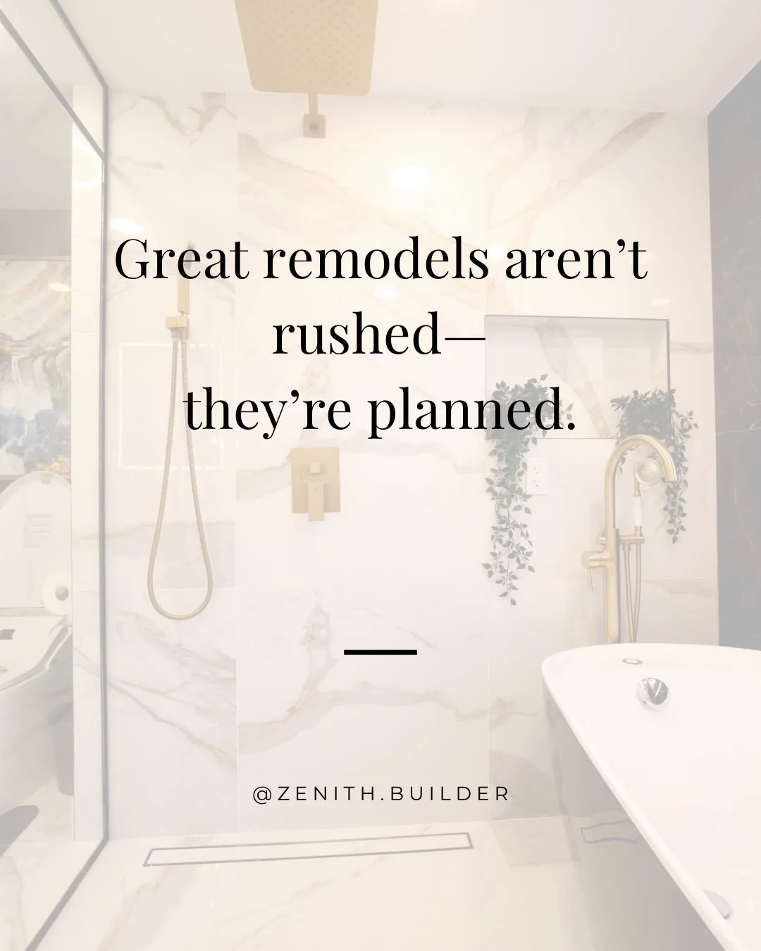 What it&rsquo;s like to remodel a bathroom with Zenith Builder:
 ✔️ Clear expectations from the start ✔️ Thoughtful design guidance ✔️ Quality materials and workmanship ✔️ Respect for your home and time