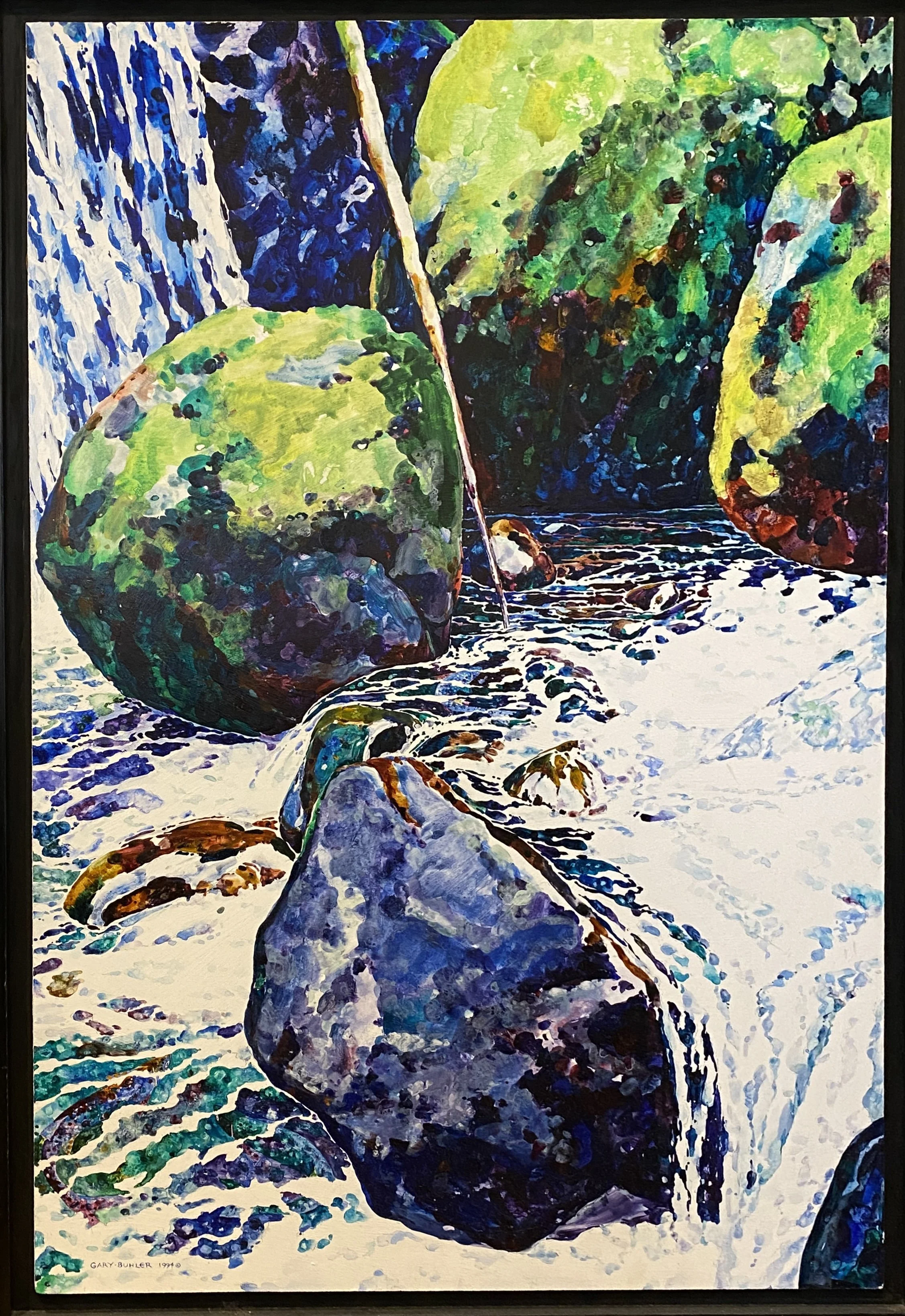 White Water Cascade: 38" x 26" - (SOLD), 1994