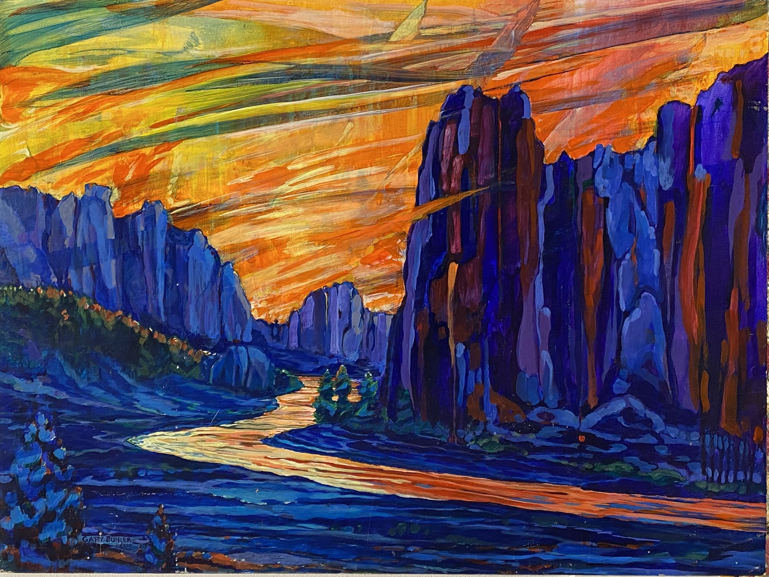 Smith Rock Inferno: 24" x 32" - $750, 1996