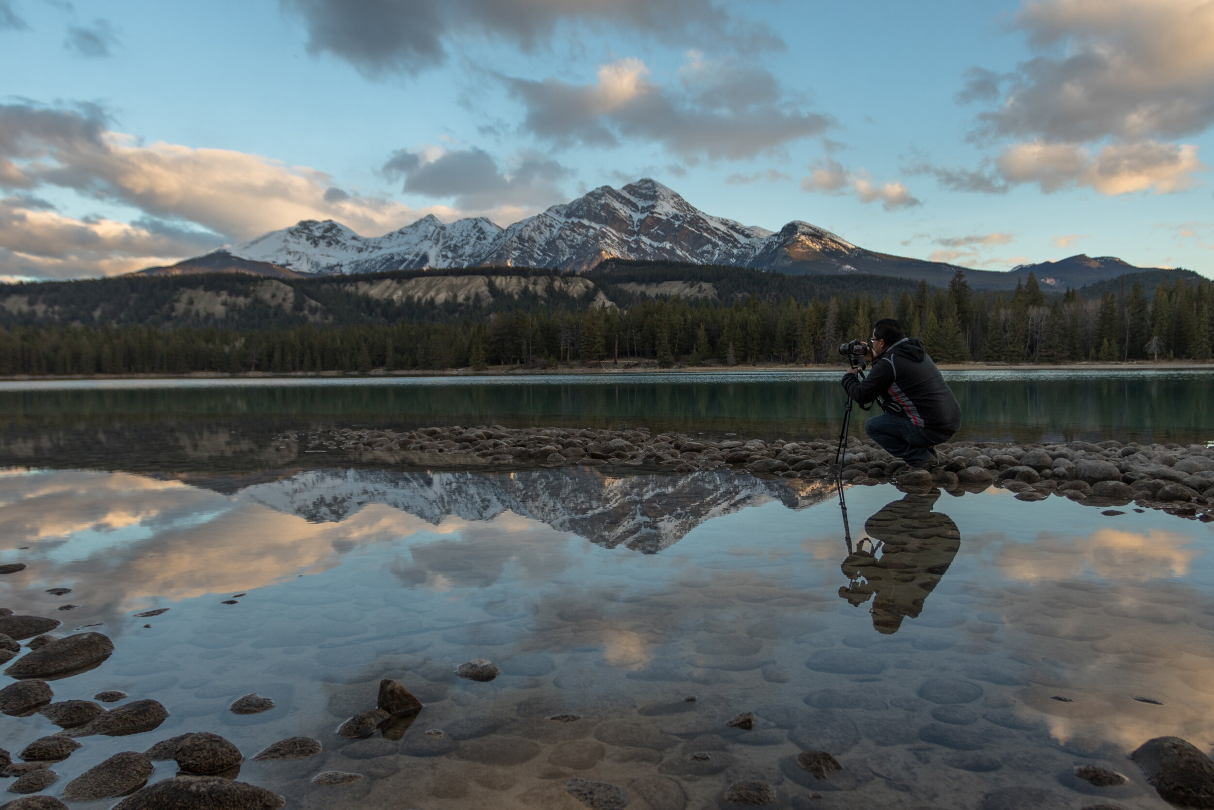 Photography Fundamentals Workshop at Annette Lake, Jasper National Park.