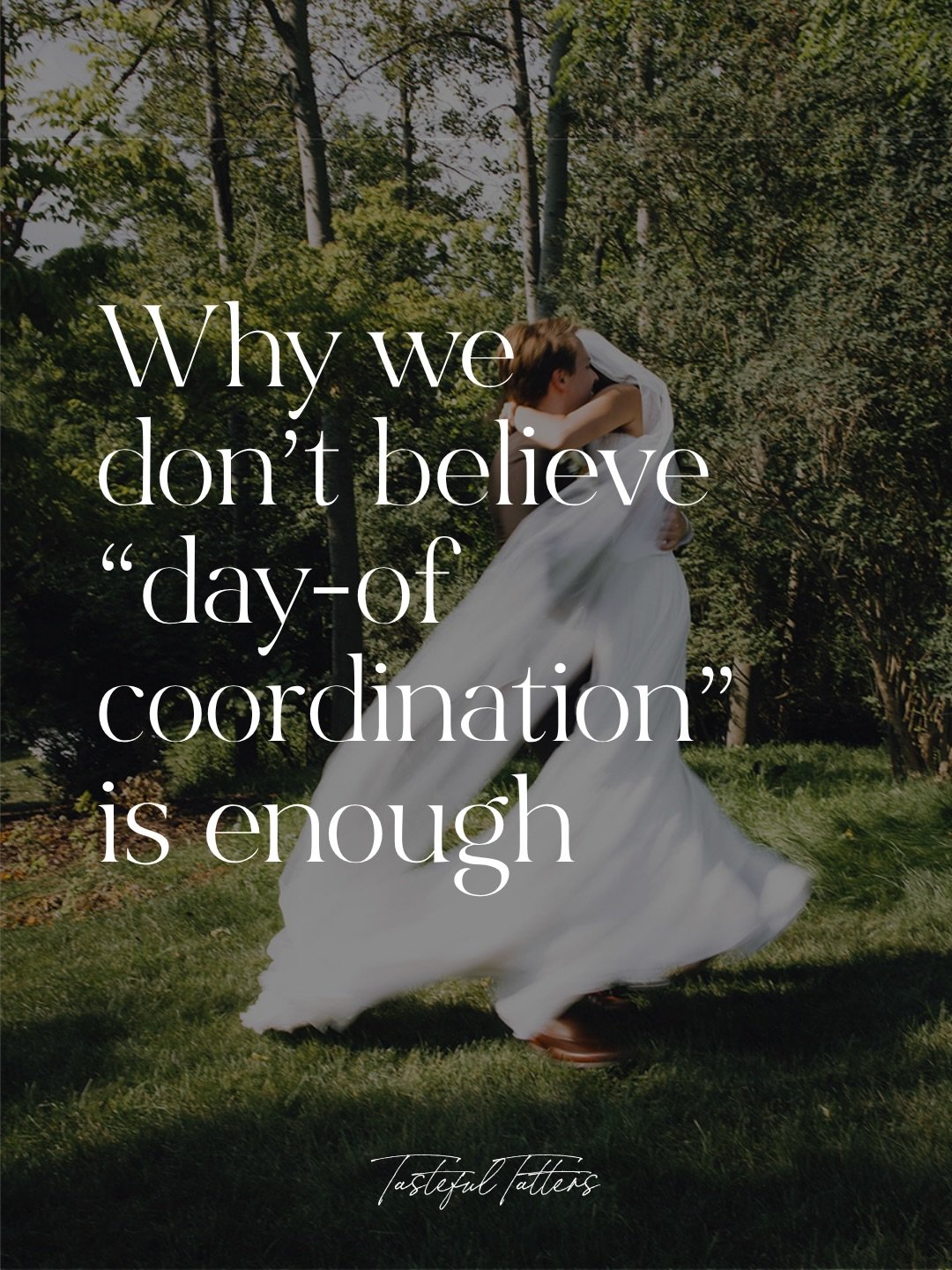 Most couples don&rsquo;t realize how much mental space a wedding can take up until they&rsquo;re in it.

The constant decisions. 
The questions. 
The pressure to hold everything together while also trying to enjoy it.

And then somewhere along the wa