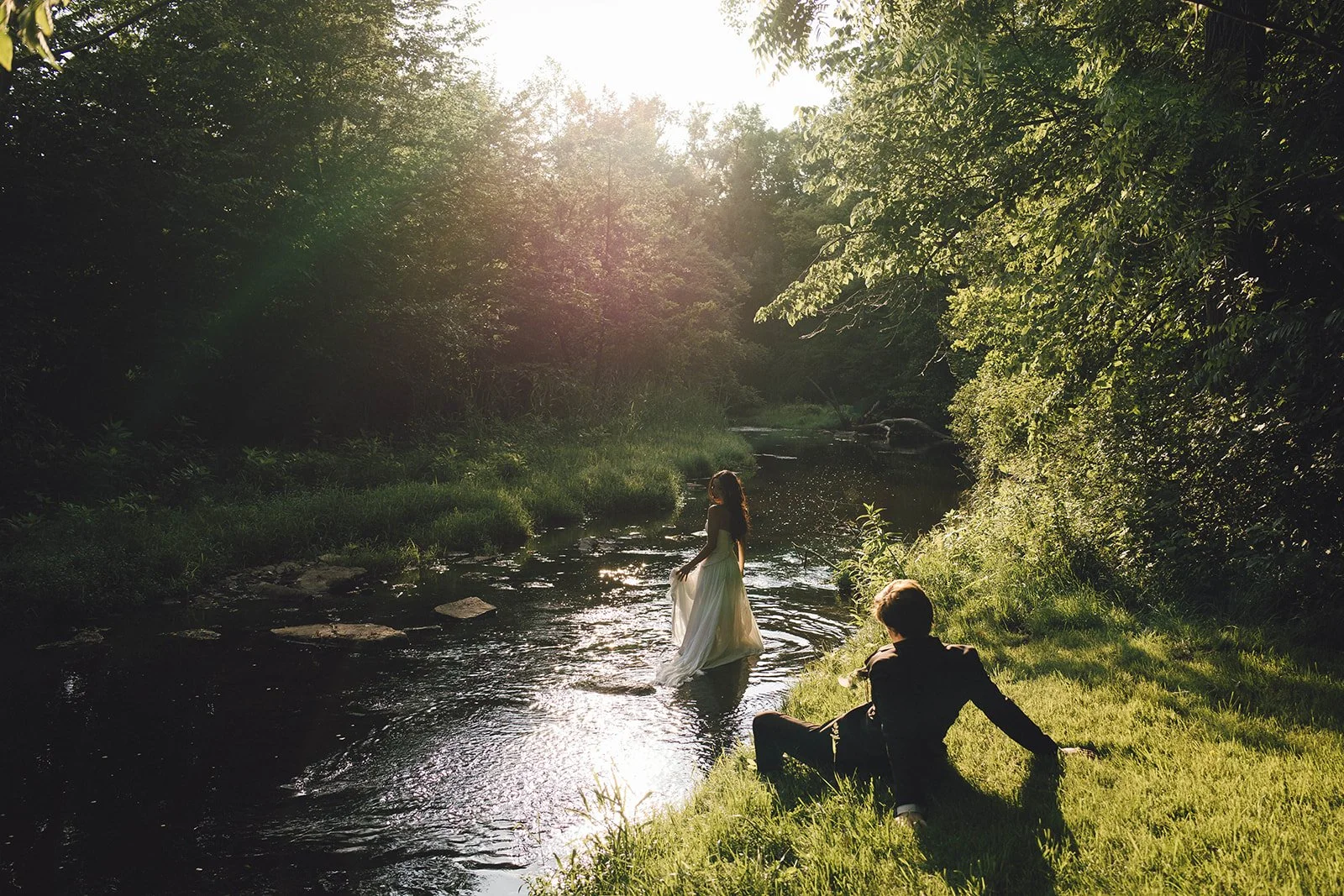 Kali and Zach celebrating their wedding at a meaningful family home in Upstate New York
