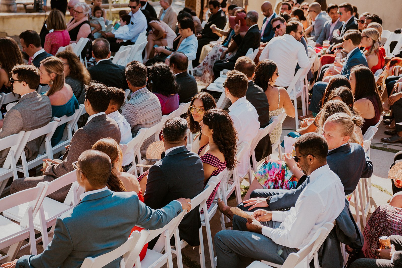 Wide shot of stunning outdoor wedding ceremony venue in San Luis Obispo, California