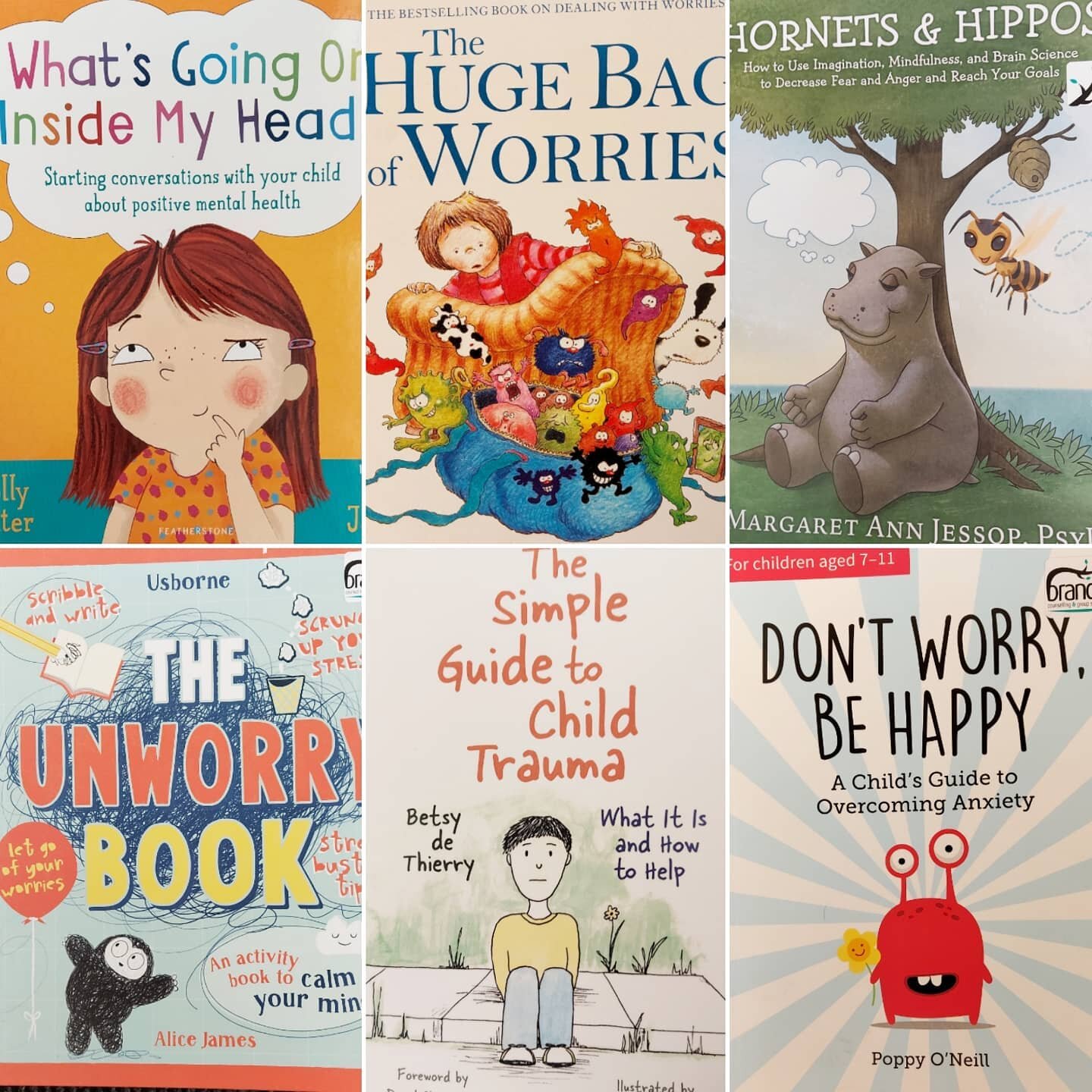 I mostly work with young adults but for those in primary school who might be be struggling with our wierd world, here are some helpful books. Some can be explored alone and some are helpful for parent and child to look at together. If you are looking