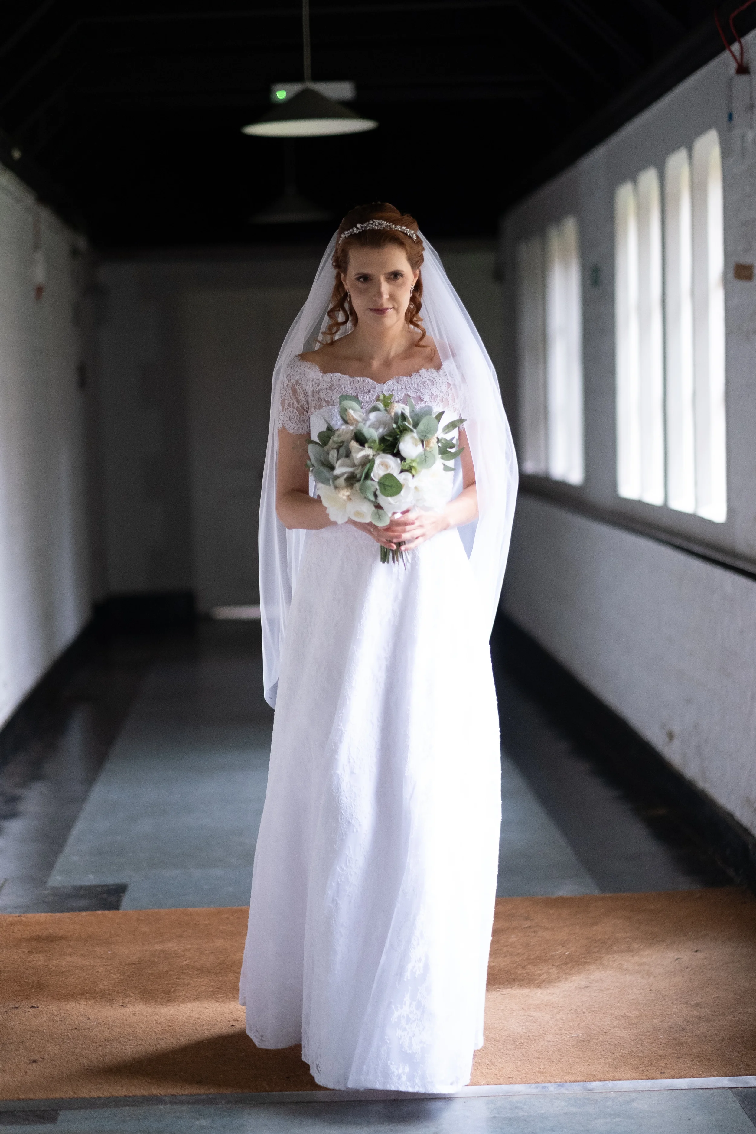 wedding photograph of bride at Le Gothique wedding venue in London