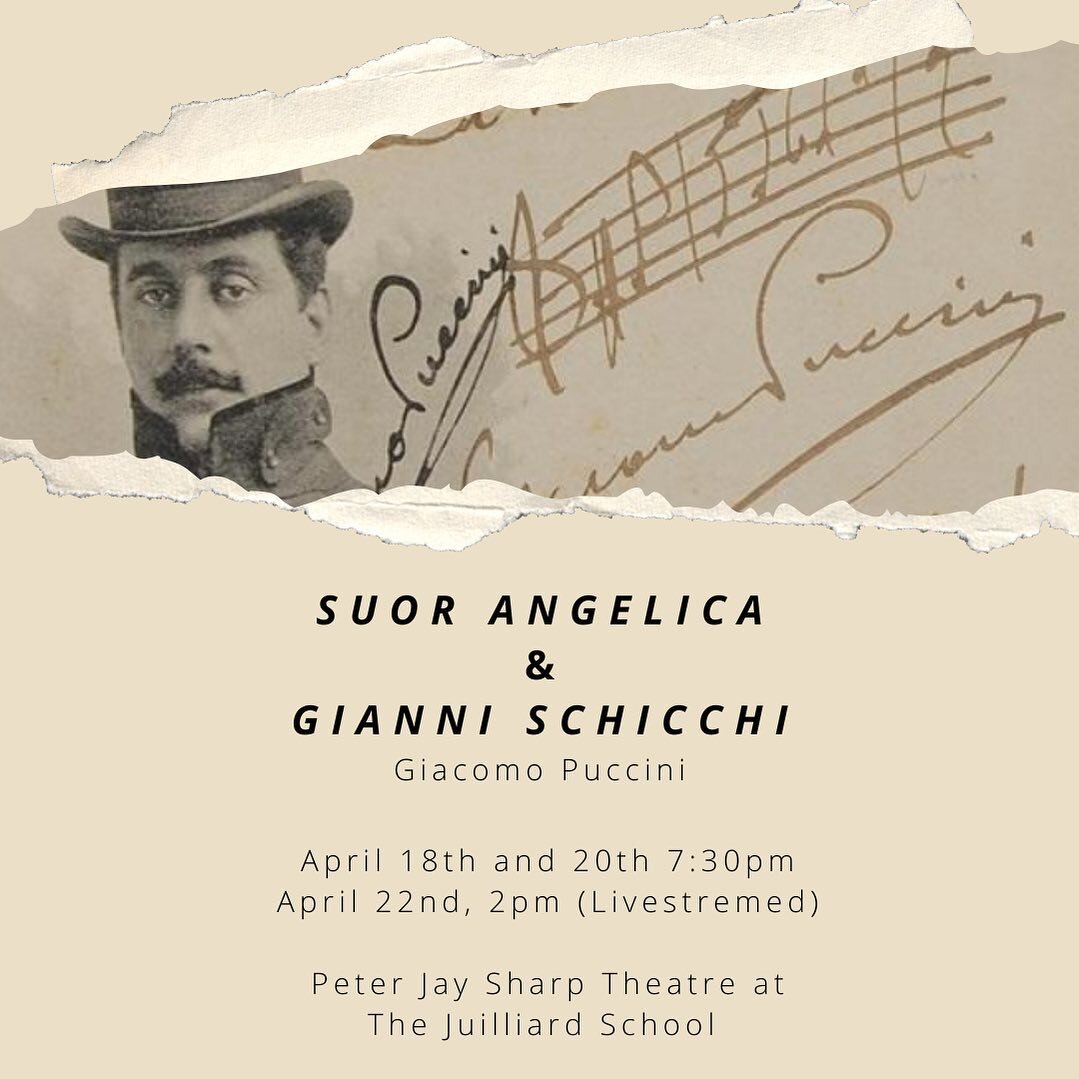Next week at @juilliardschool we open Giacomo Puccini&rsquo;s &ldquo;Suor Angelica&rdquo; and &ldquo;Gianni Schicchi&rdquo;, where I&rsquo;ll be singing my first ever Rinuccio! It&rsquo;s been such a privilege to put this show together, with the incr