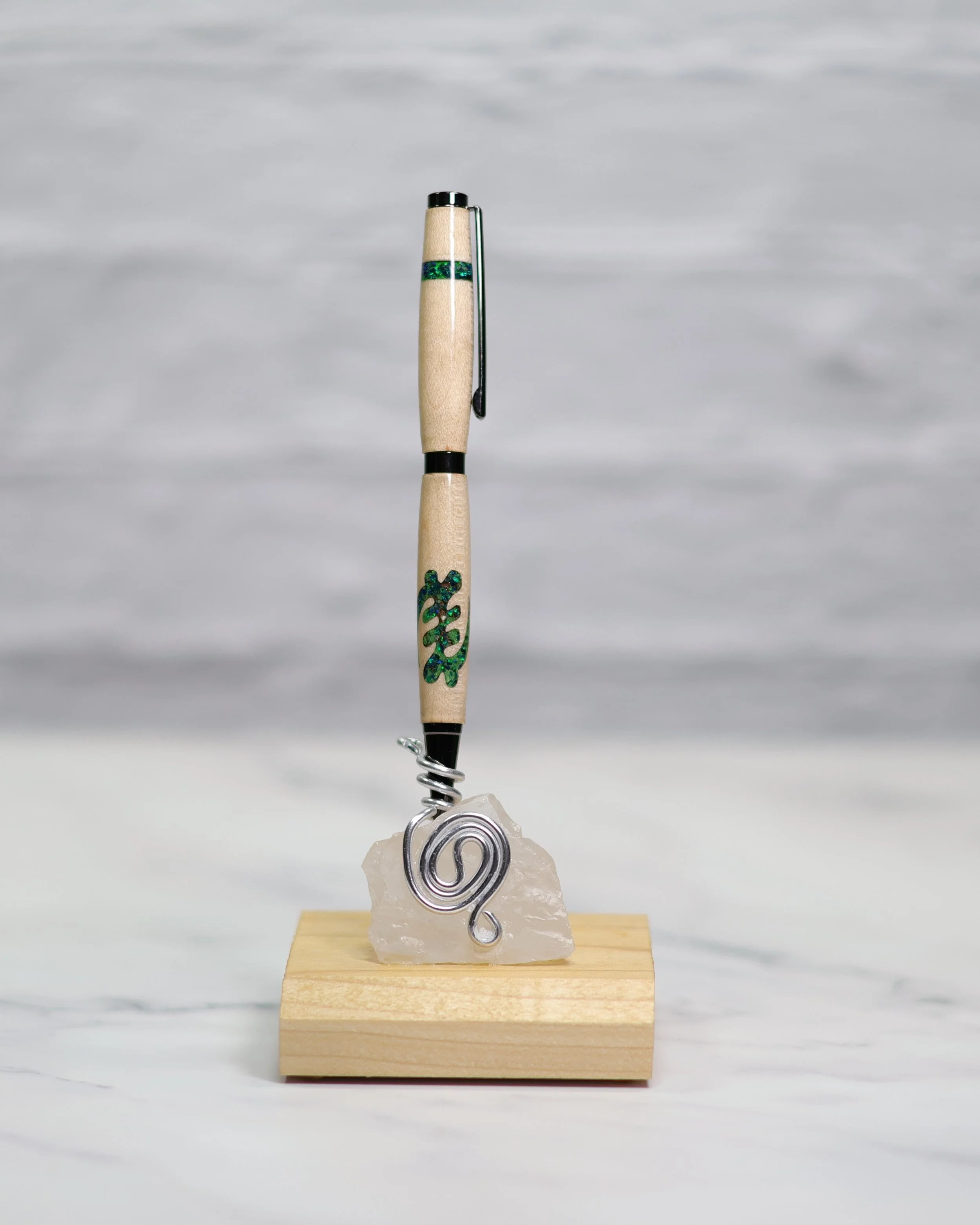 Maple and Green Opal Pen