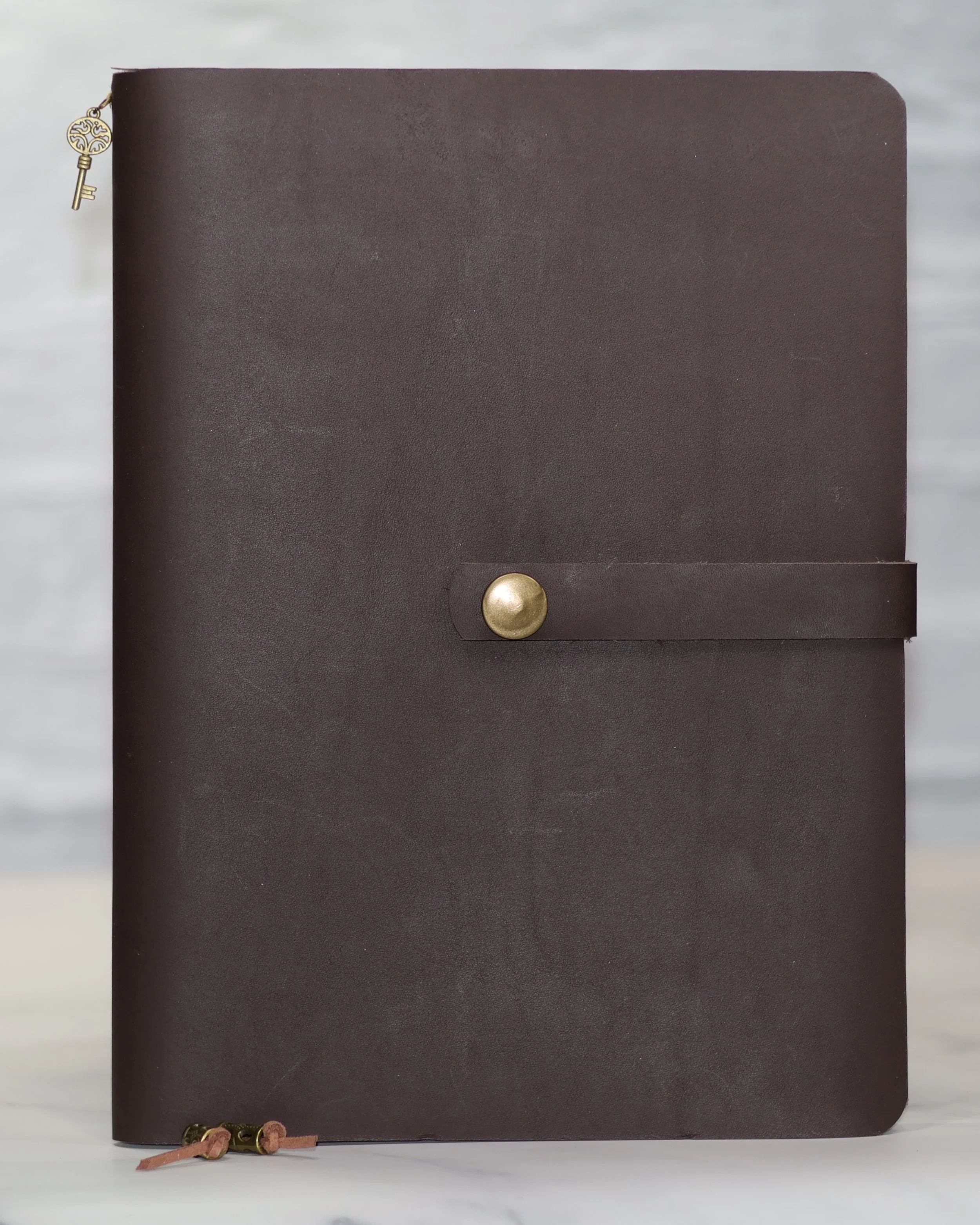 Composition Dark Brown Waxed Leather Cover