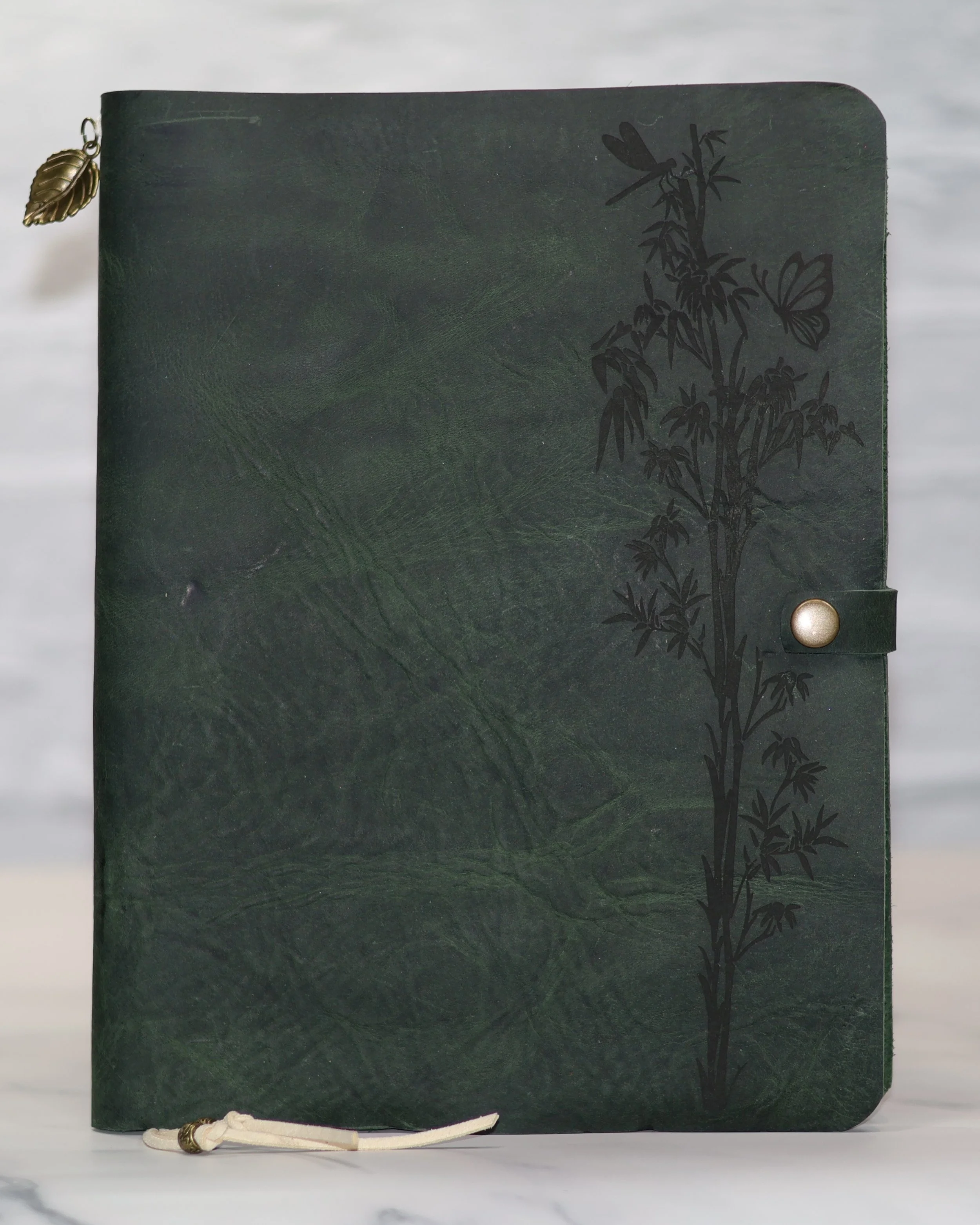 Composition Antique Green Leather Cover  (Polinator)