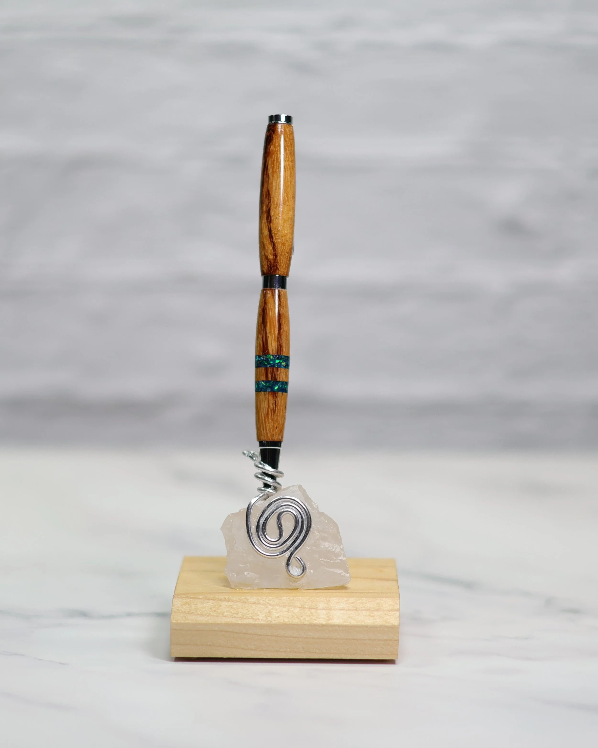 Olive & Green Opal Pen
