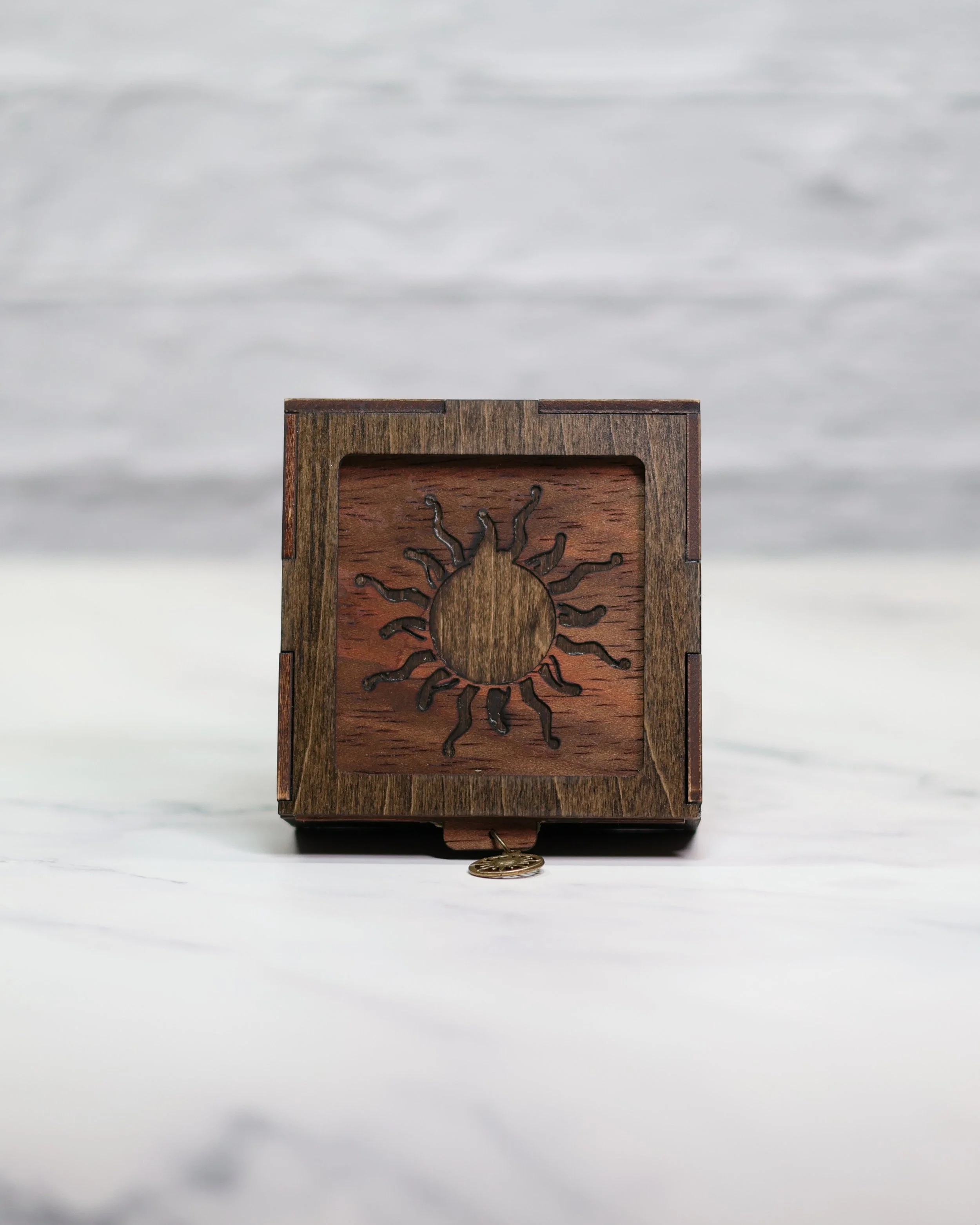 Stained Basswood Box with Exotic Veneer Cover