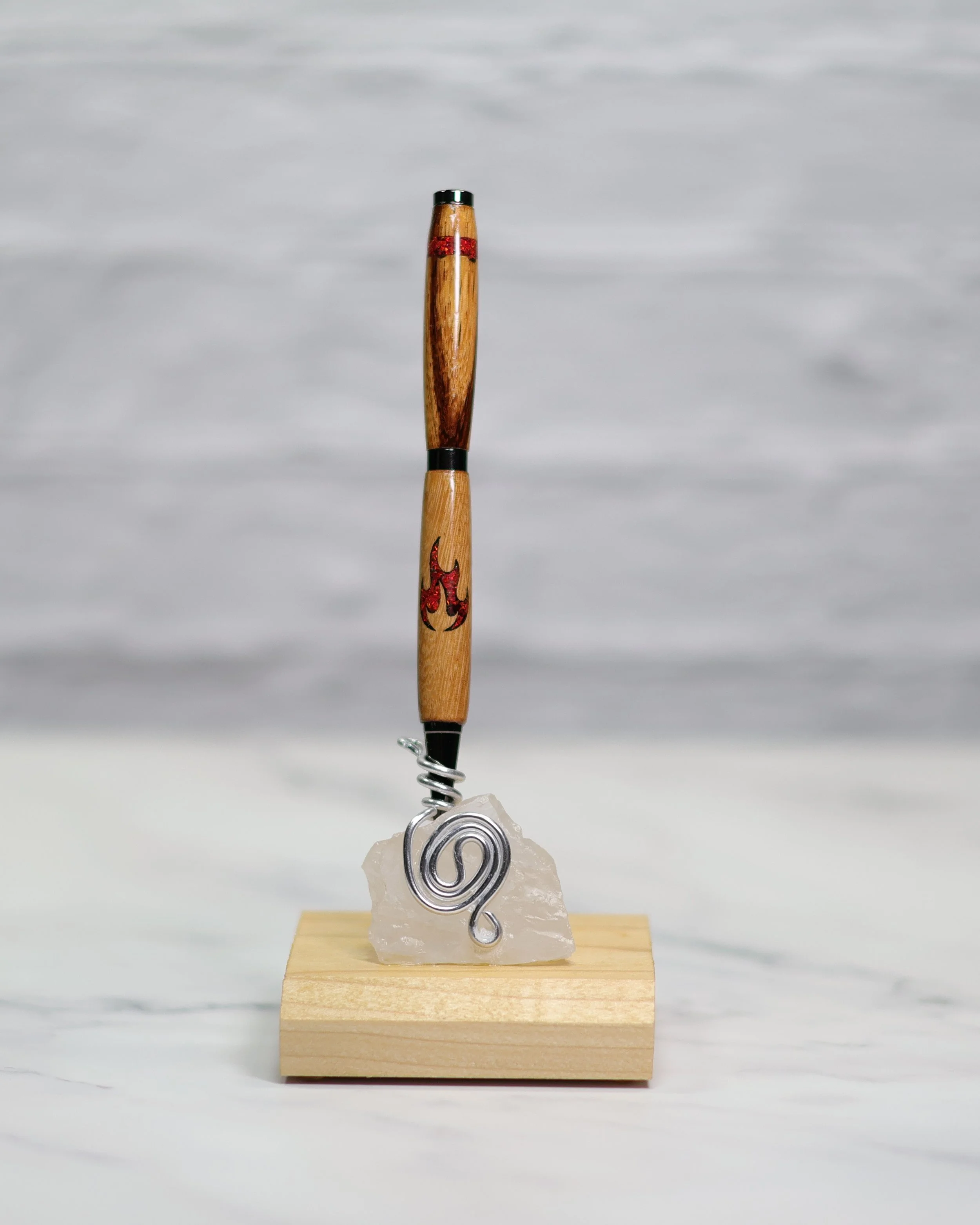 Olive & Red Opal Pen