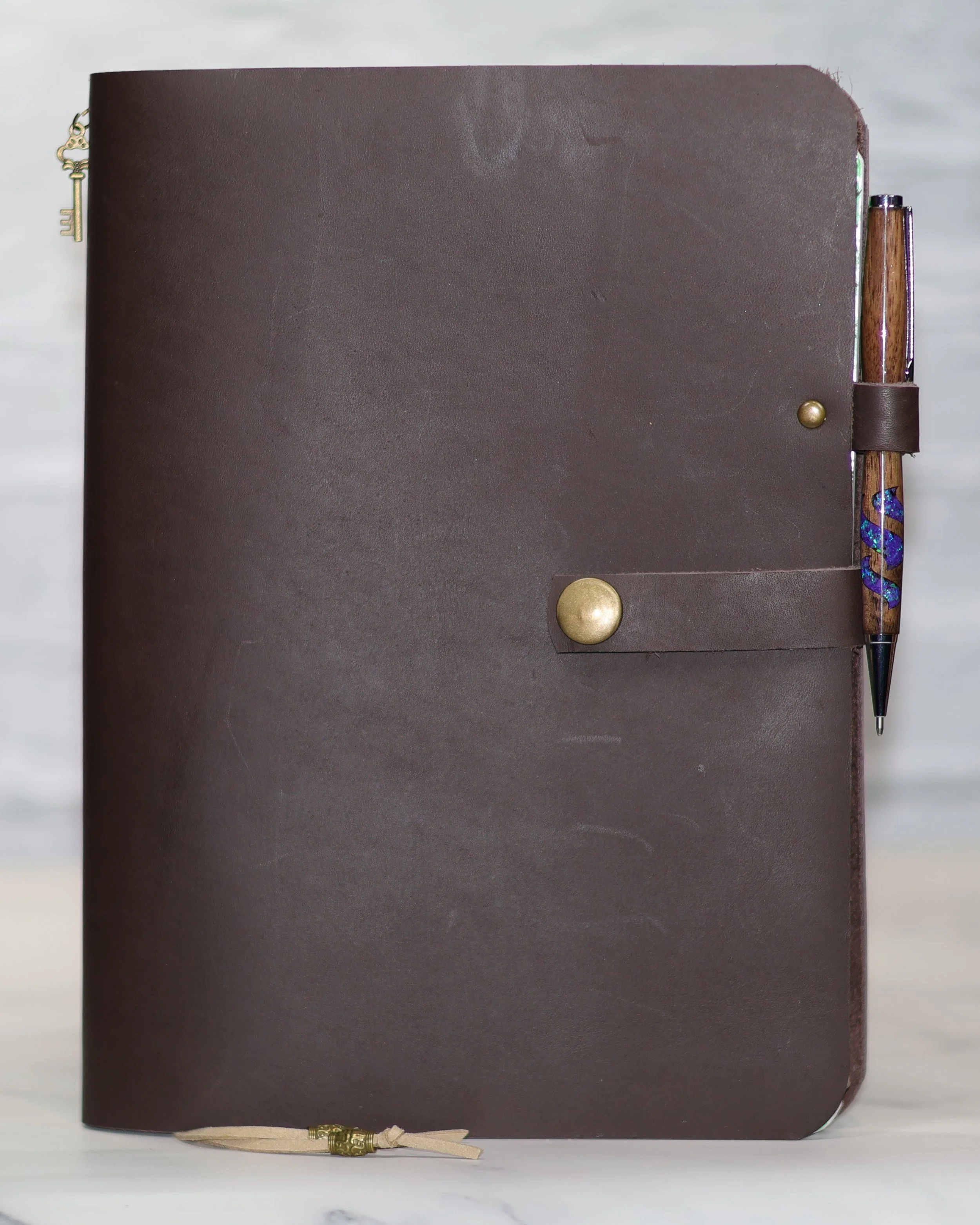 Composition Dark Brown Waxed Leather Cover