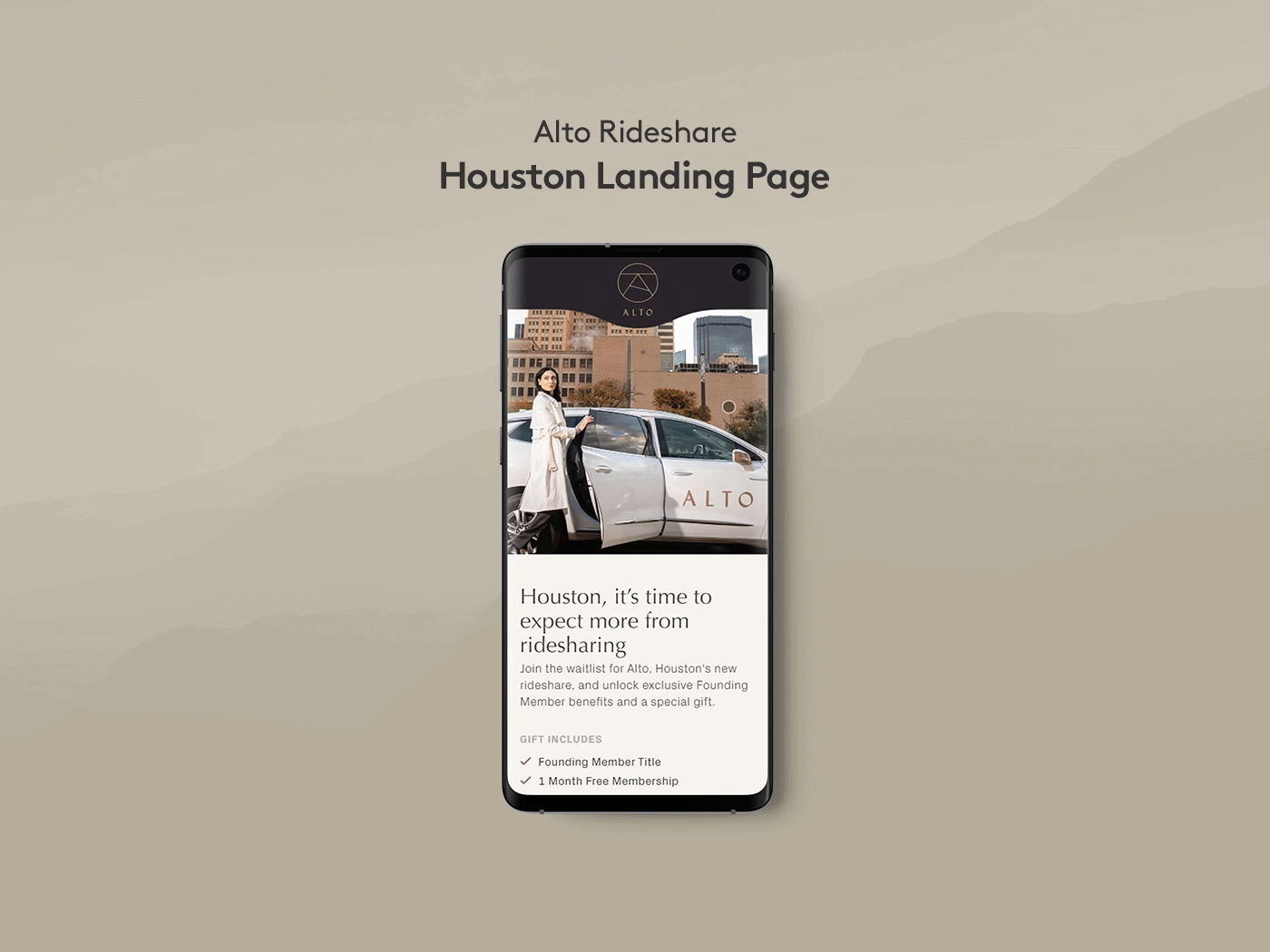 Alto - Mobile Landing Page Mockup.gif