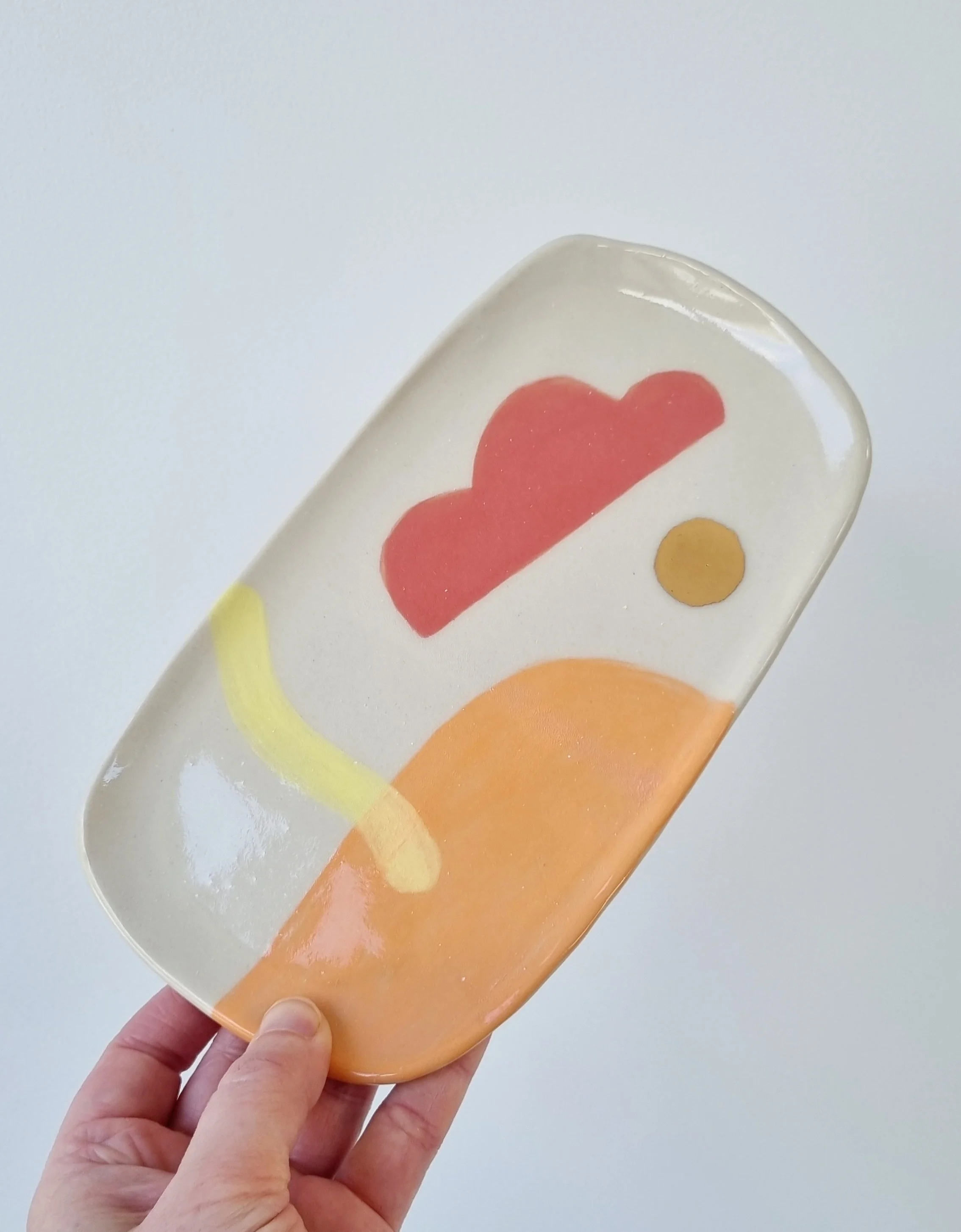 Shapes Plate with Gold lustre