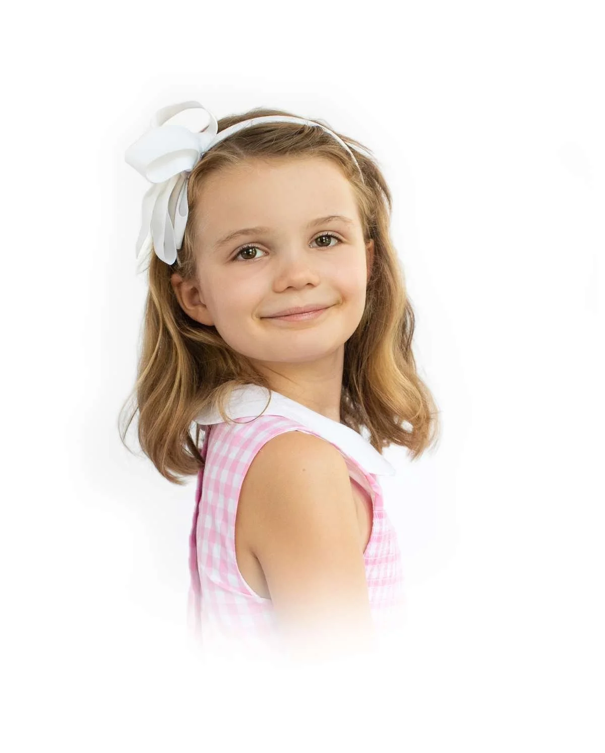 Girl portrait in full color with soft vignette