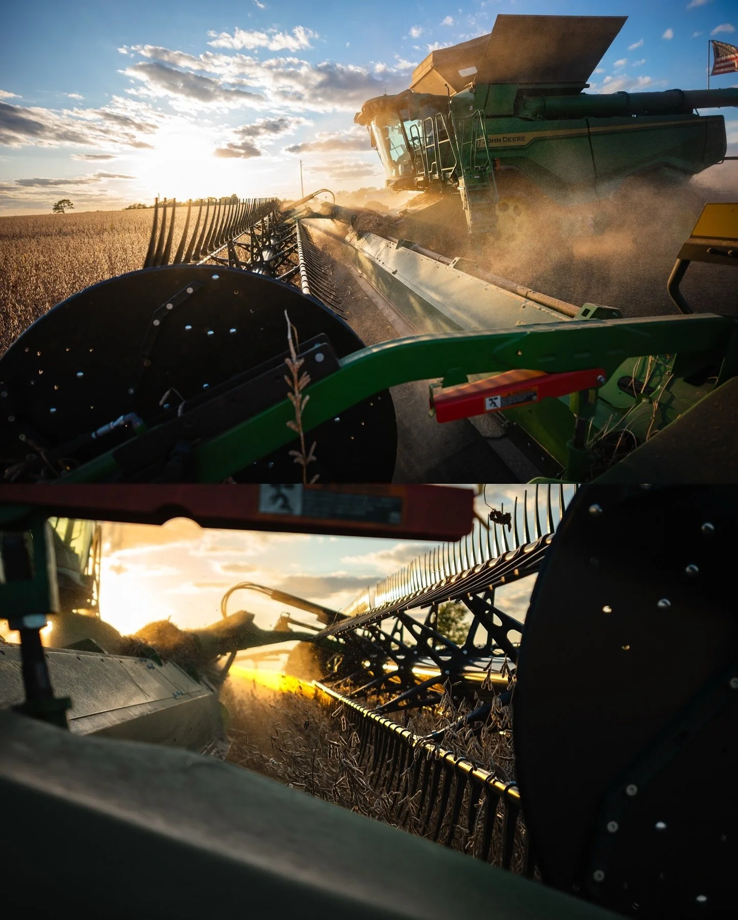 Knocked out the rest of our beans last night! Moving along into corn today! #harvest24