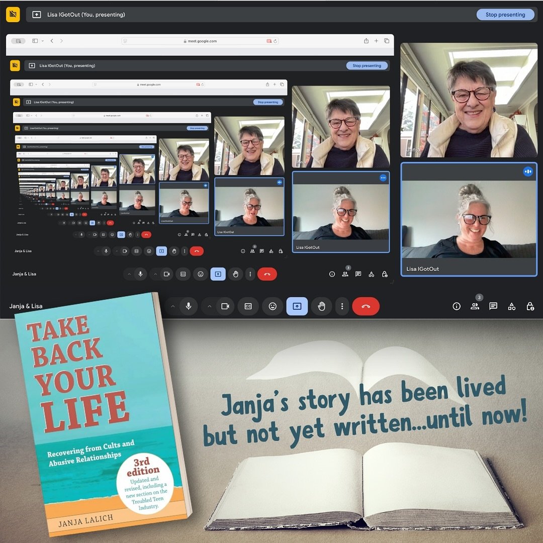 So thrilled to be workshopping with Dr. Janja Lalich as she develops her upcoming memoir! While Janja often shares anecdotal insights and her academic work has illuminated cultic dynamics for decades, this project marks a deeper, more intimate explor